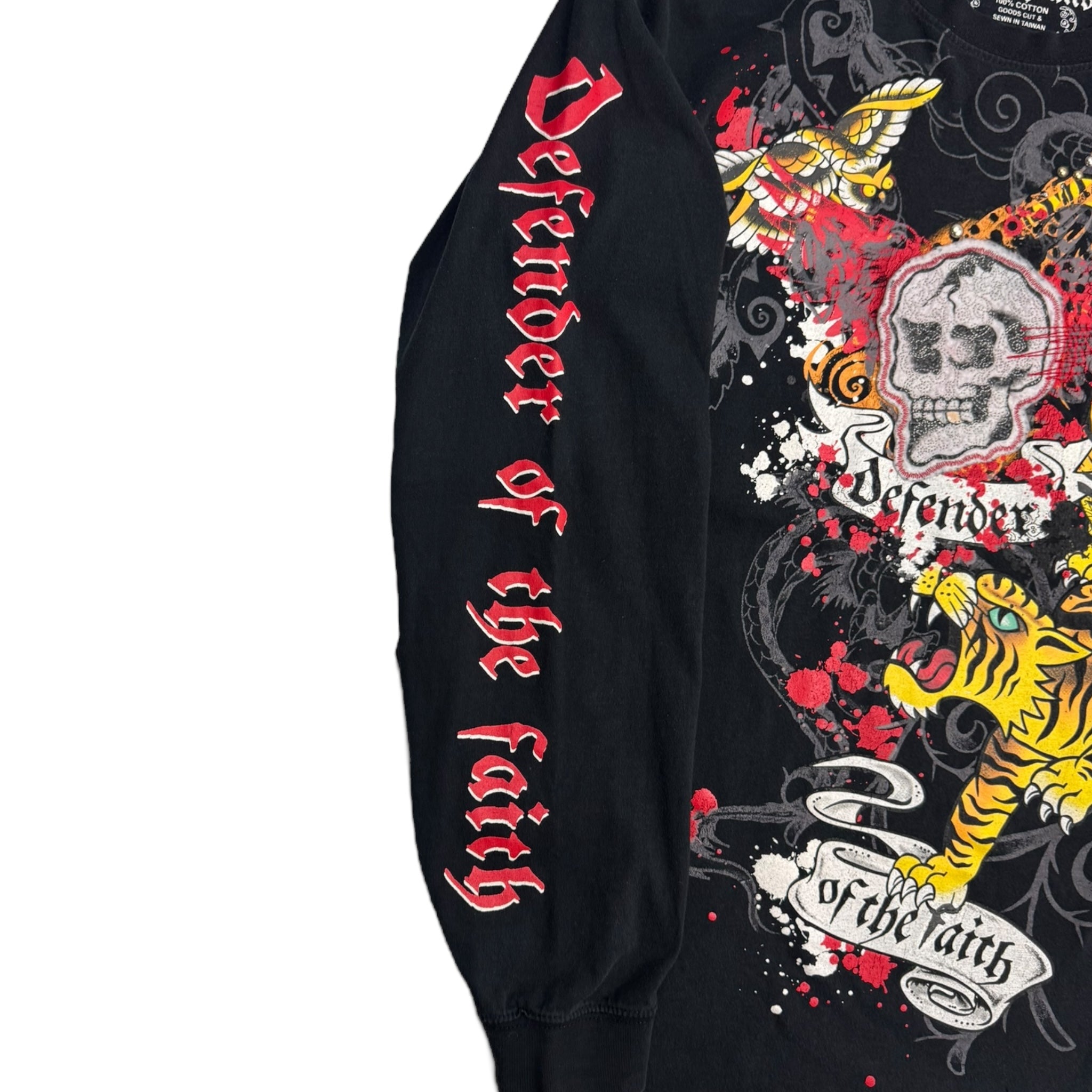 Y2K Pepe Jeans “Defender of Faith” Embellished Longsleeve T-Shirt
