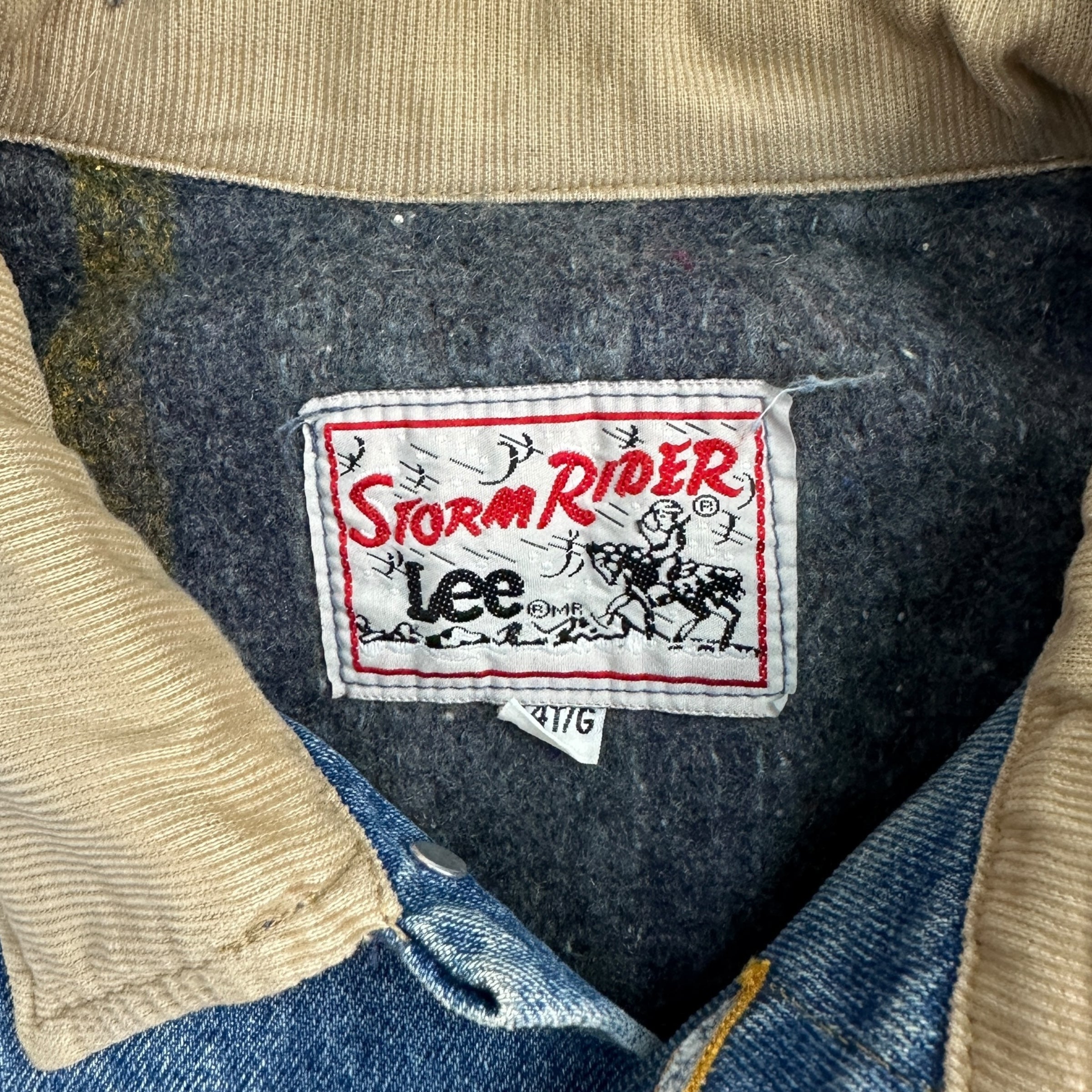 Vintage Lee Storm Rider Denim Jacket Dark Wash