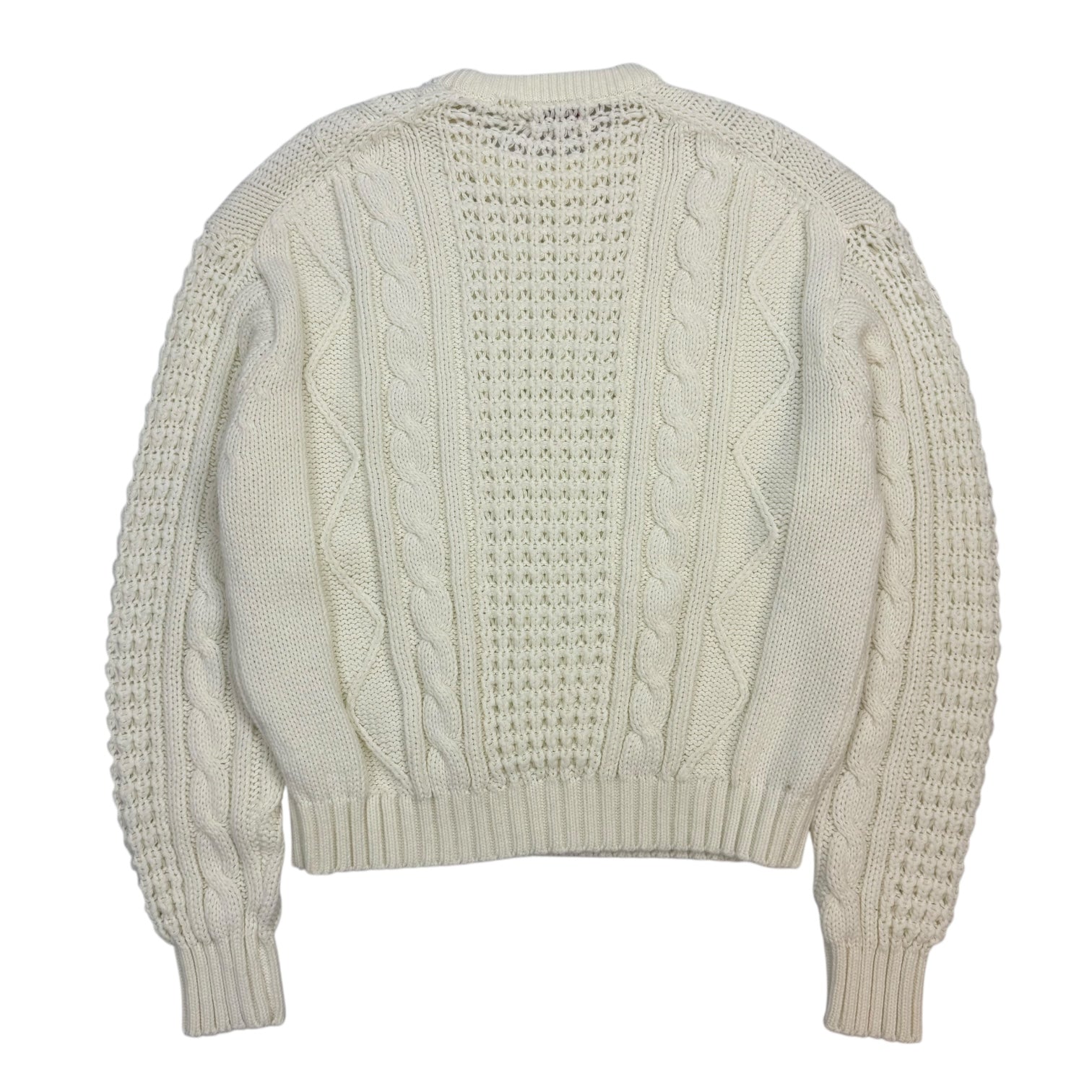Vintage Cable Knit Sweater Cream