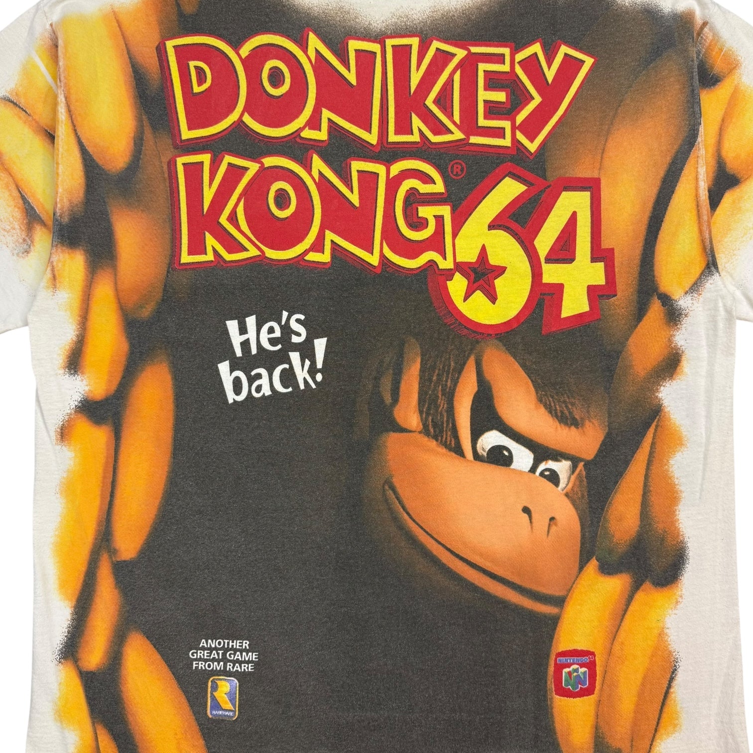 1990s Donkey Kong 64 AOP Promo Tee White