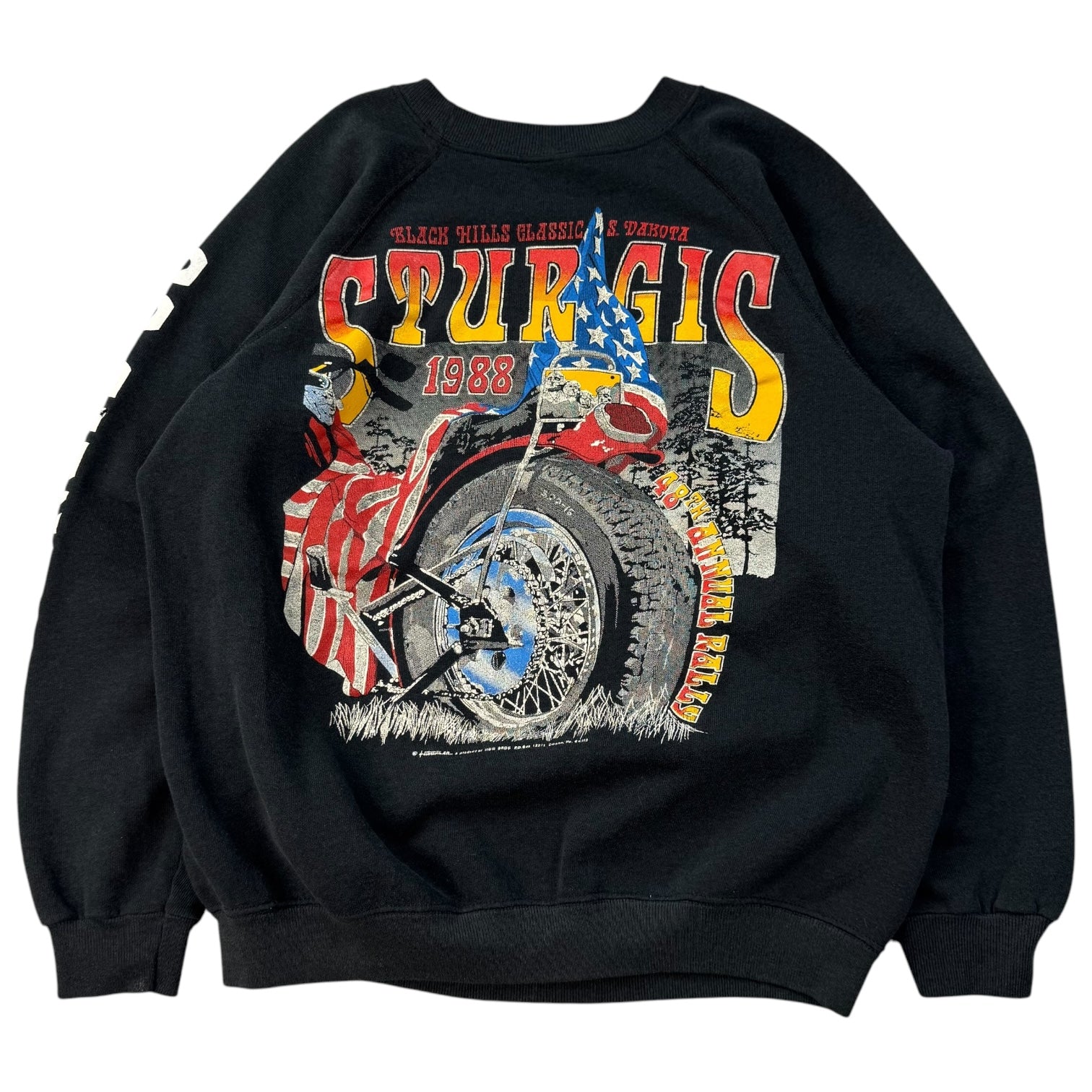 1988 Sturgis Black Hills Classic South Dakota Crewneck Black