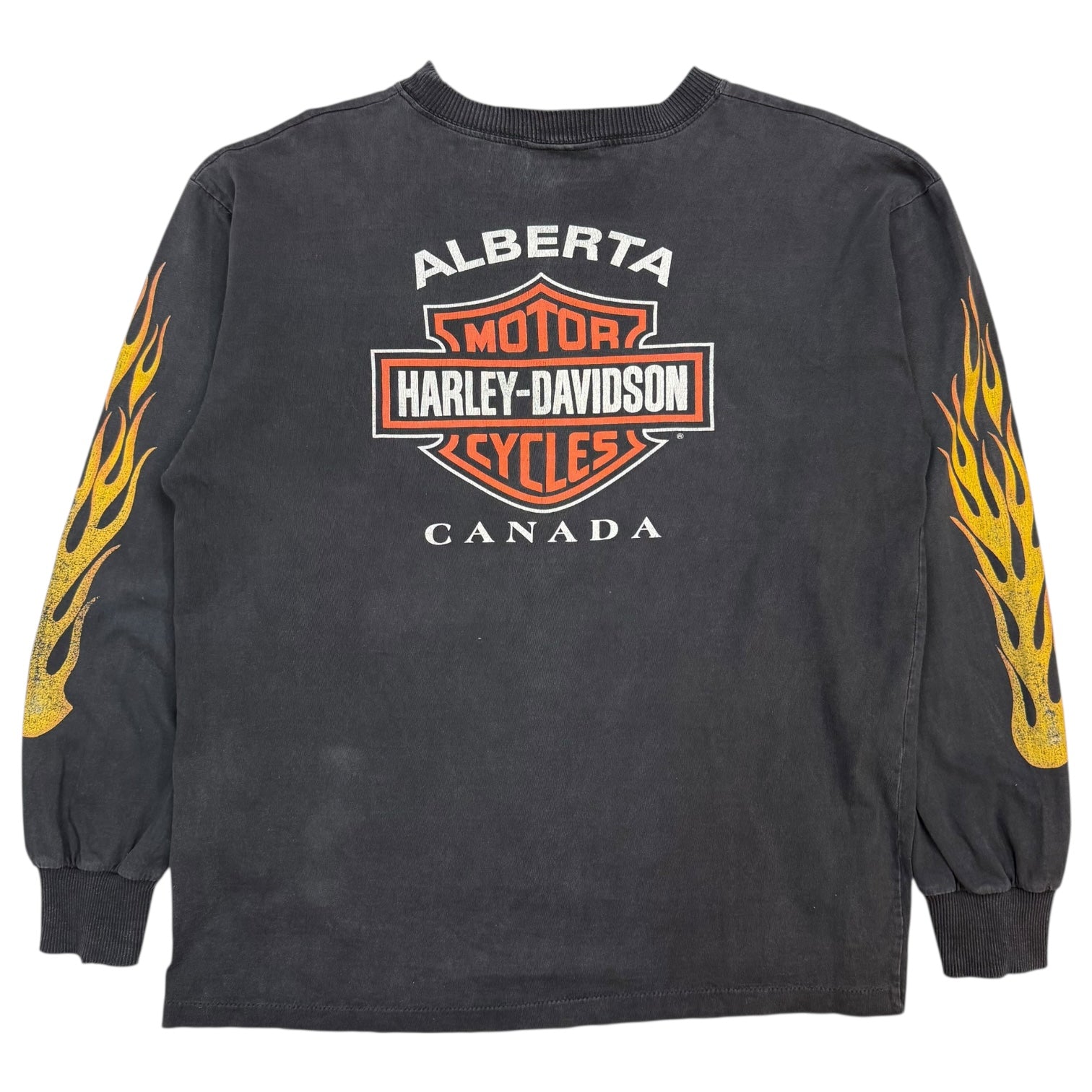 Vintage Harley Davidson Of Alberta L/S Tee Black