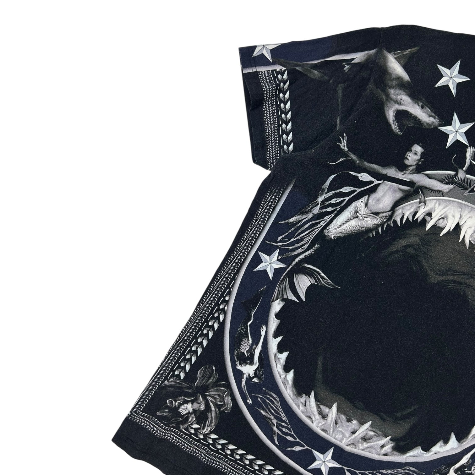 Givenchy Shark & Mermaid Riccardo Tisci Print T-Shirt Black