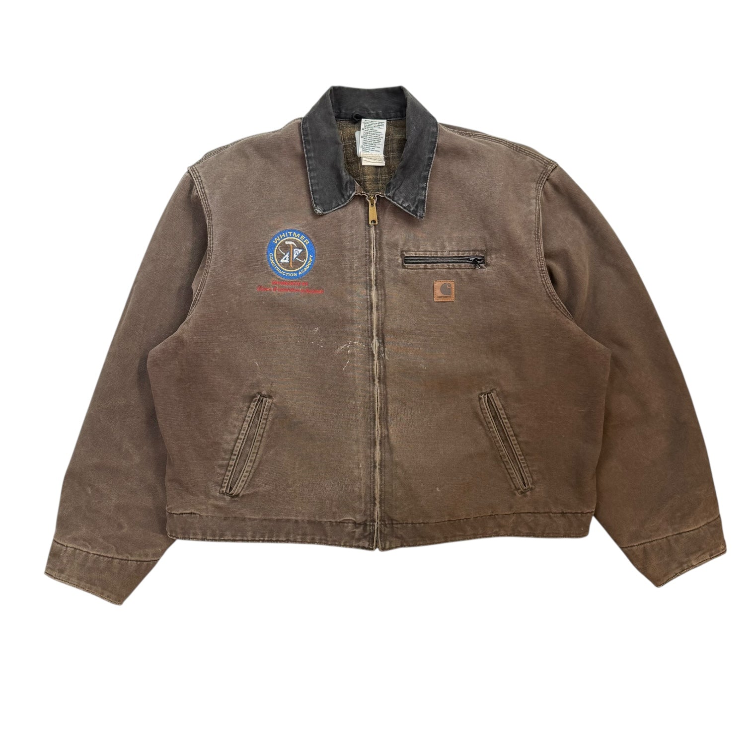Vintage Carhartt Blanket Lined Detroit Jacket Faded Brown