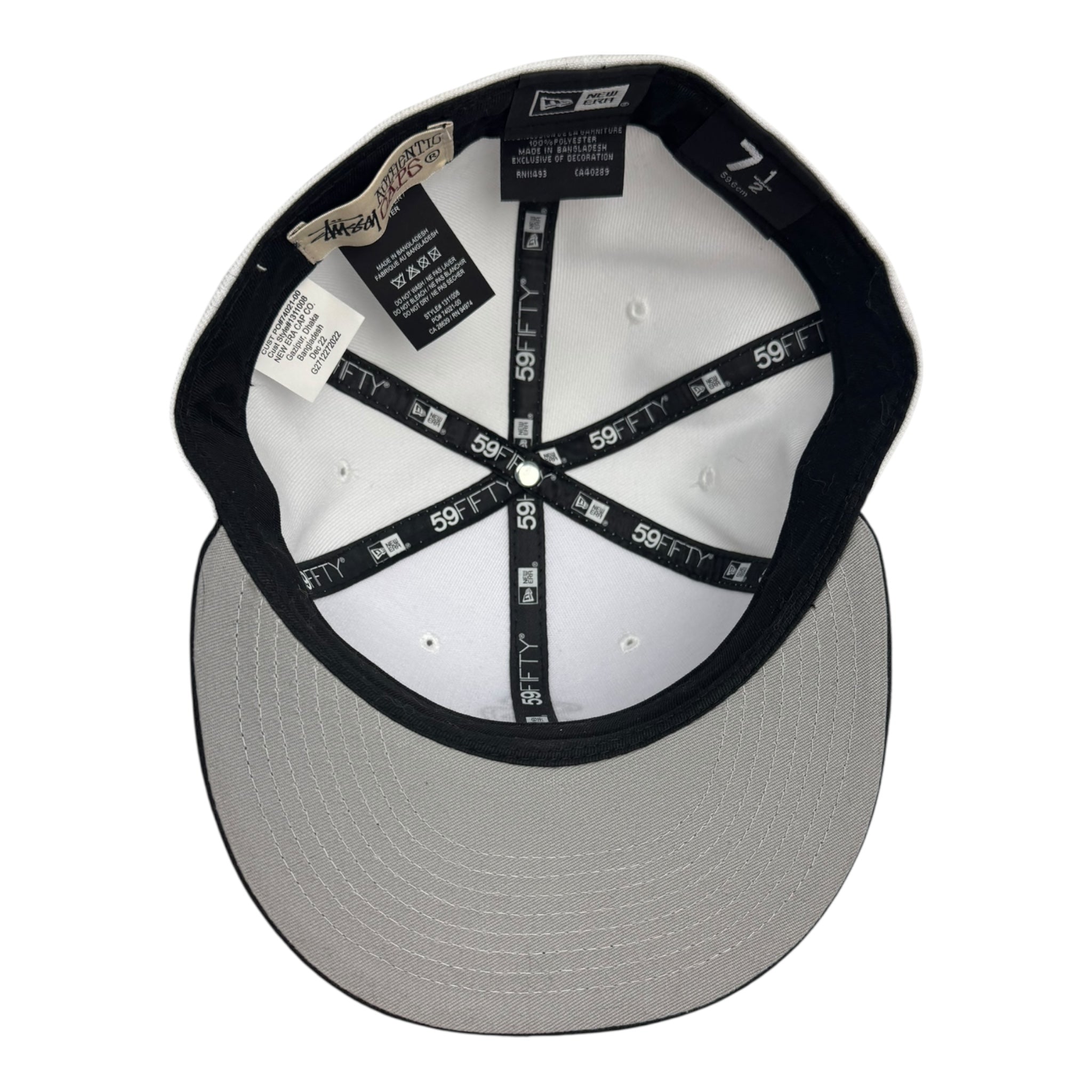 Stussy Curly S Fitted Hat White/Black