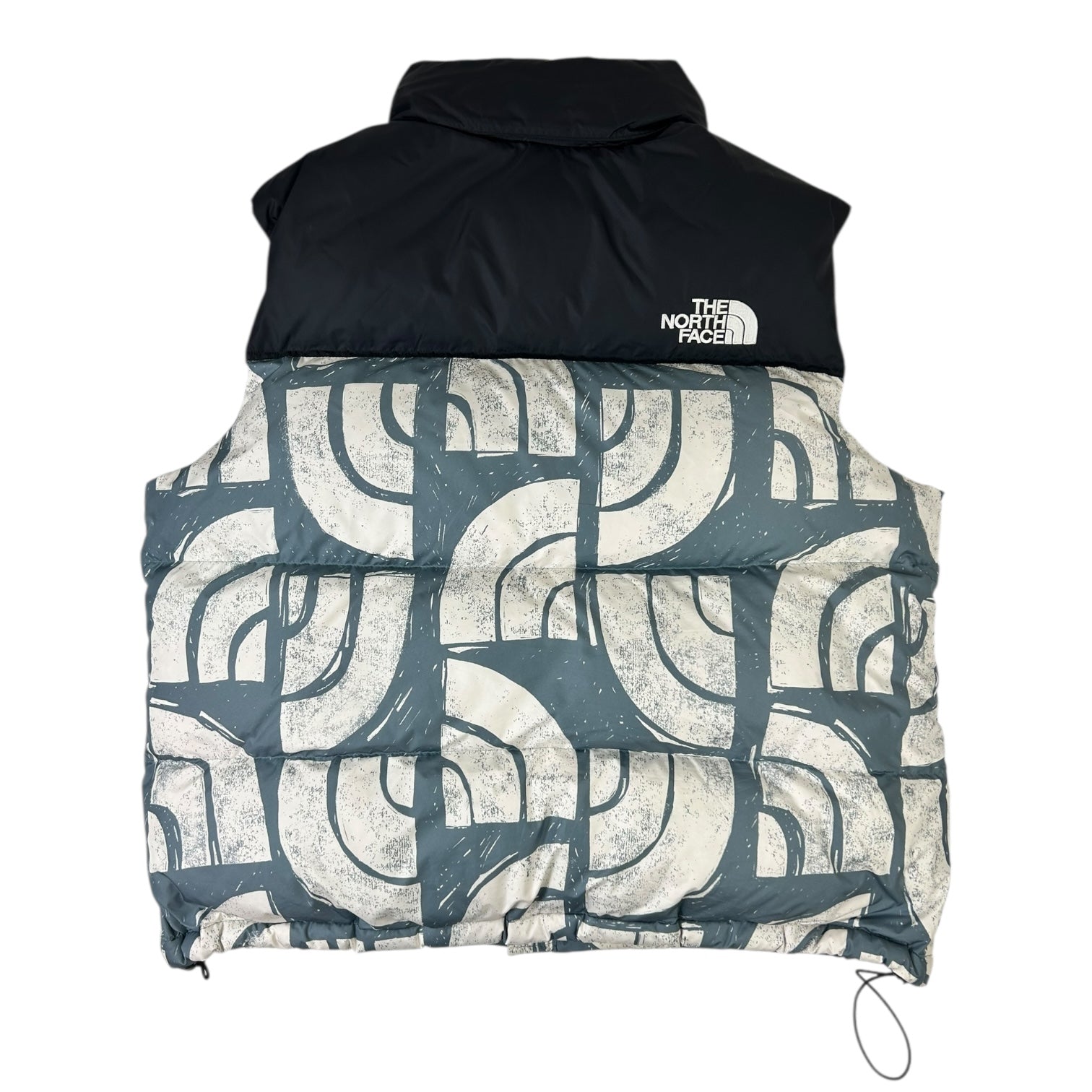 North Face 700 Fill Puffer Vest Black/White/Blue