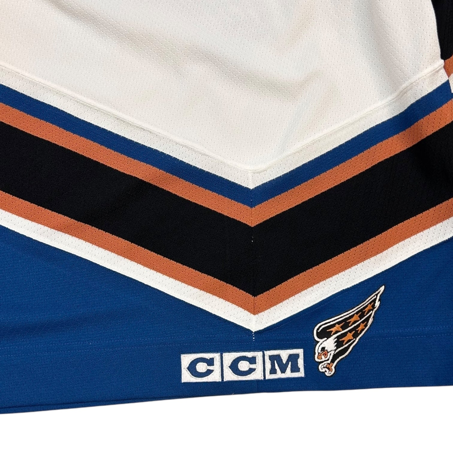 Vintage CCM Washington Capitals Screaming Eagle Away Jersey White