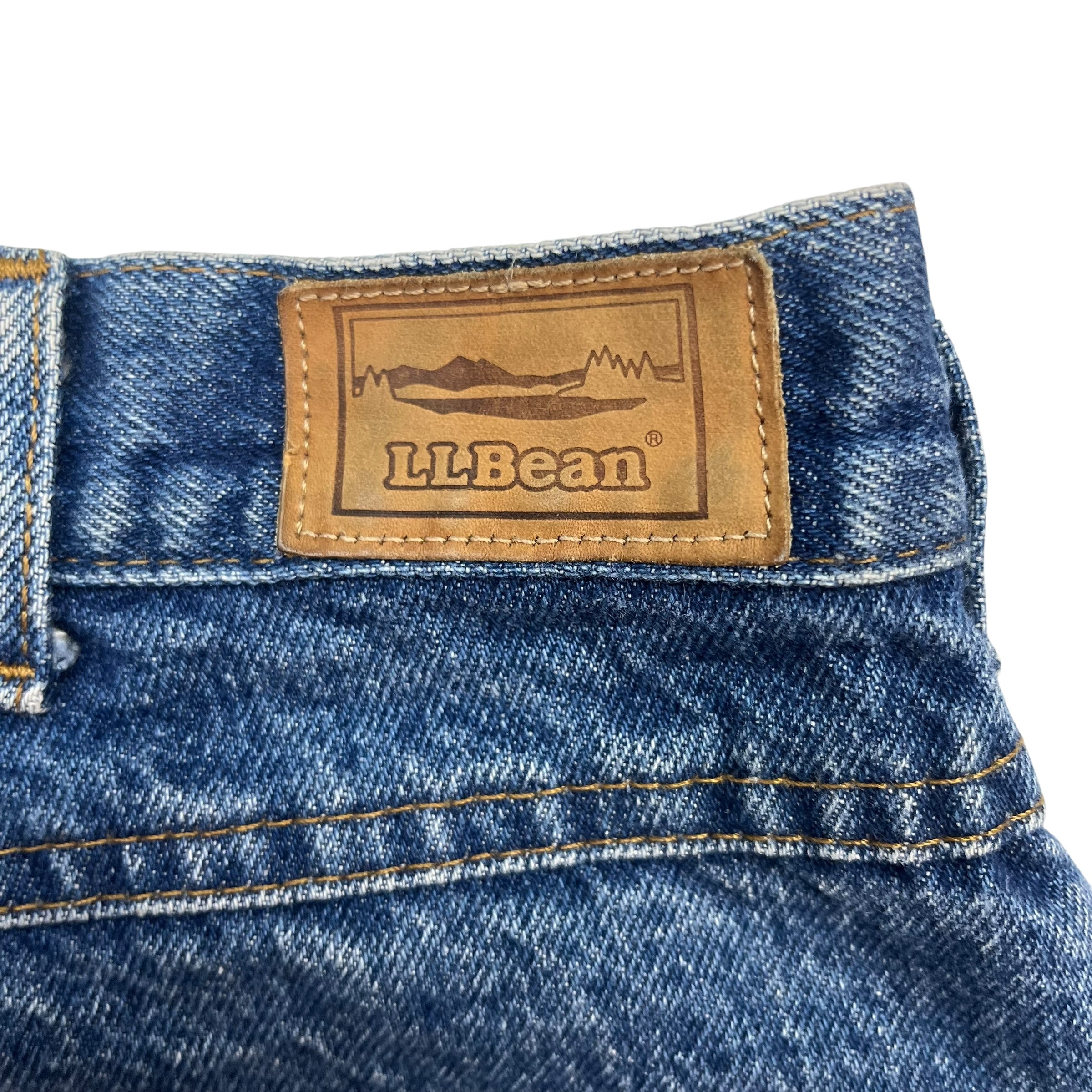 Vintage LL Bean Lined Denim Pants Dark Wash