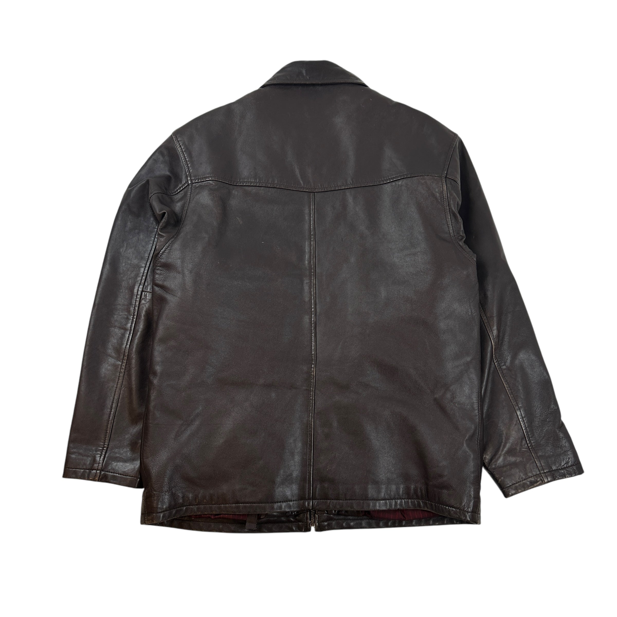 Vintage Guccini Leather Jacket Brown