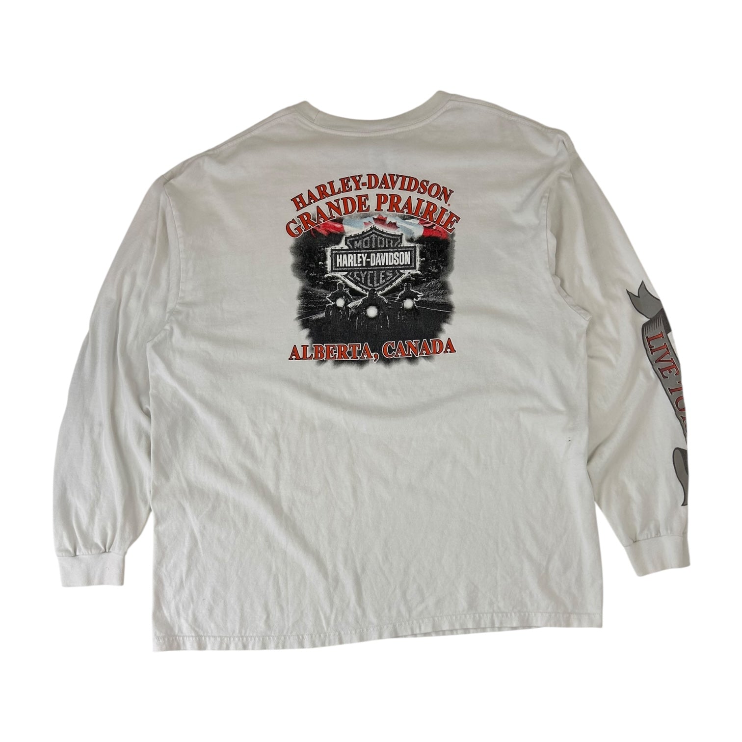 Vintage Harley Davidson Long Sleeve T-Shirt White