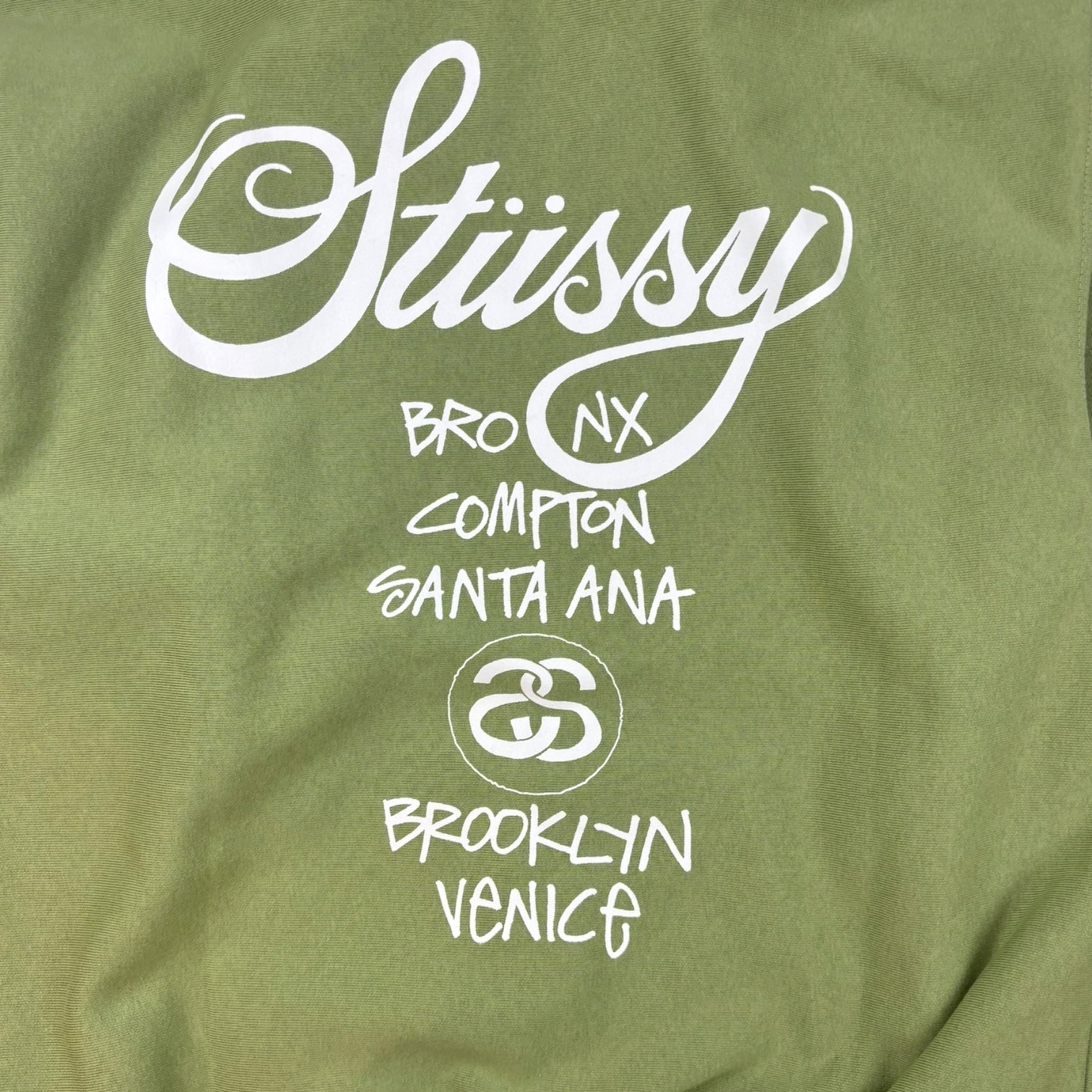 Stussy World Tour Zip-Up Hoodie Moss