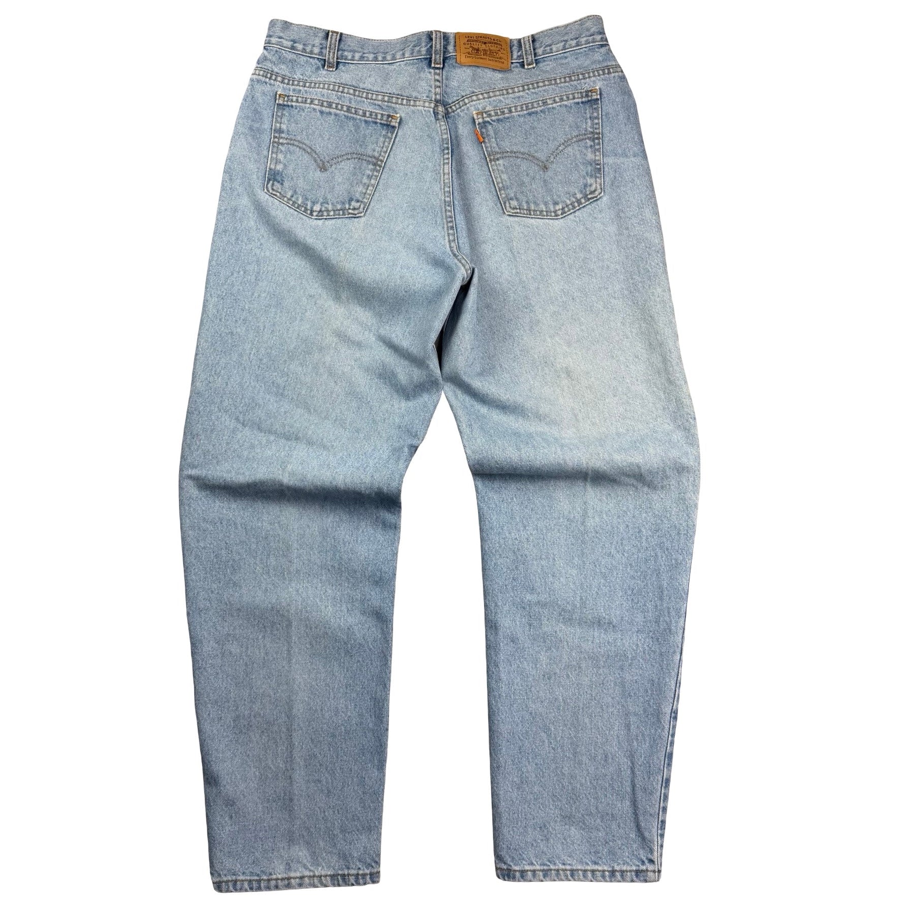 Vintage Levi’s 506 Blank Orange Tab Light Wash Denim Jeans Blue