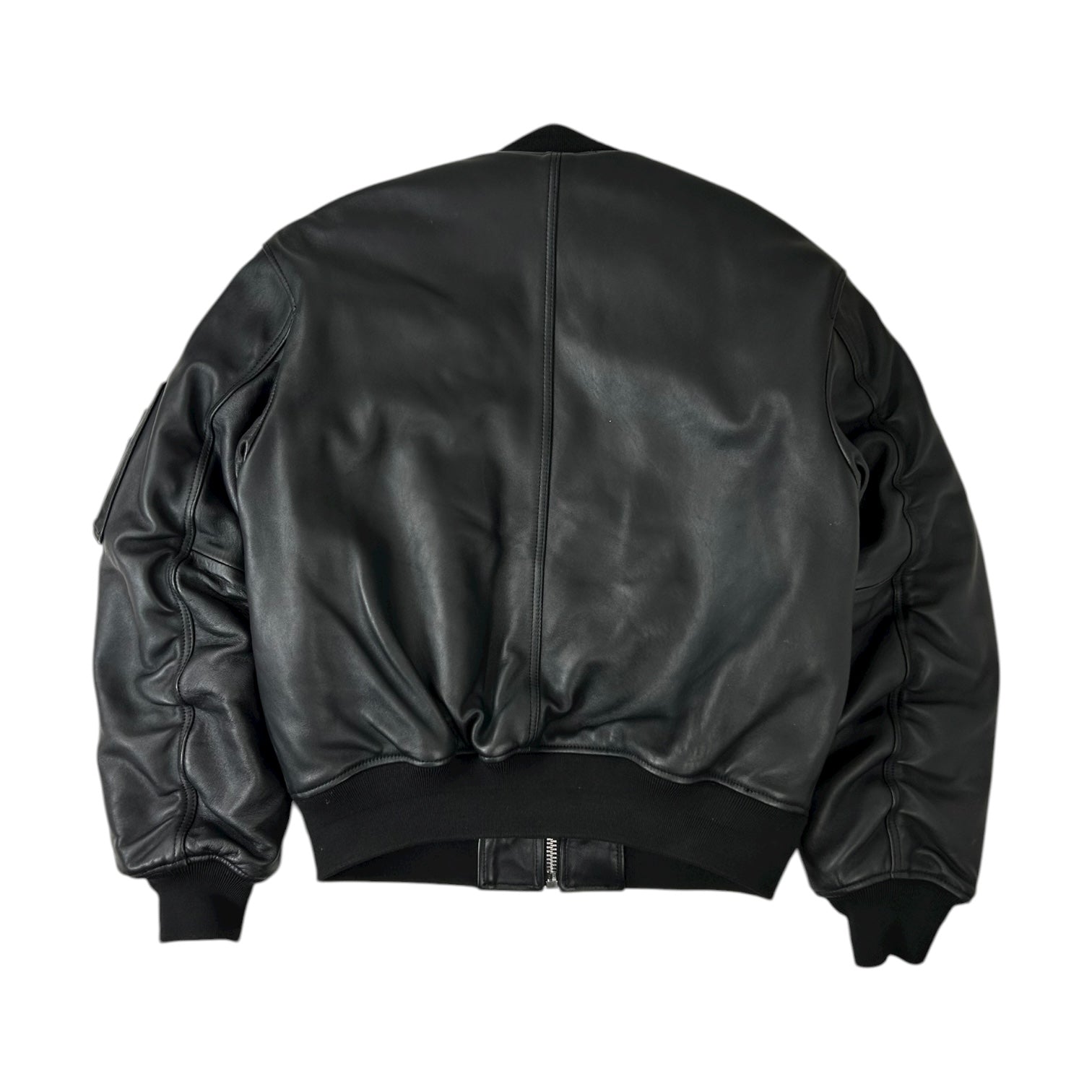 Stussy Built Leather Bomber Jacket Black
