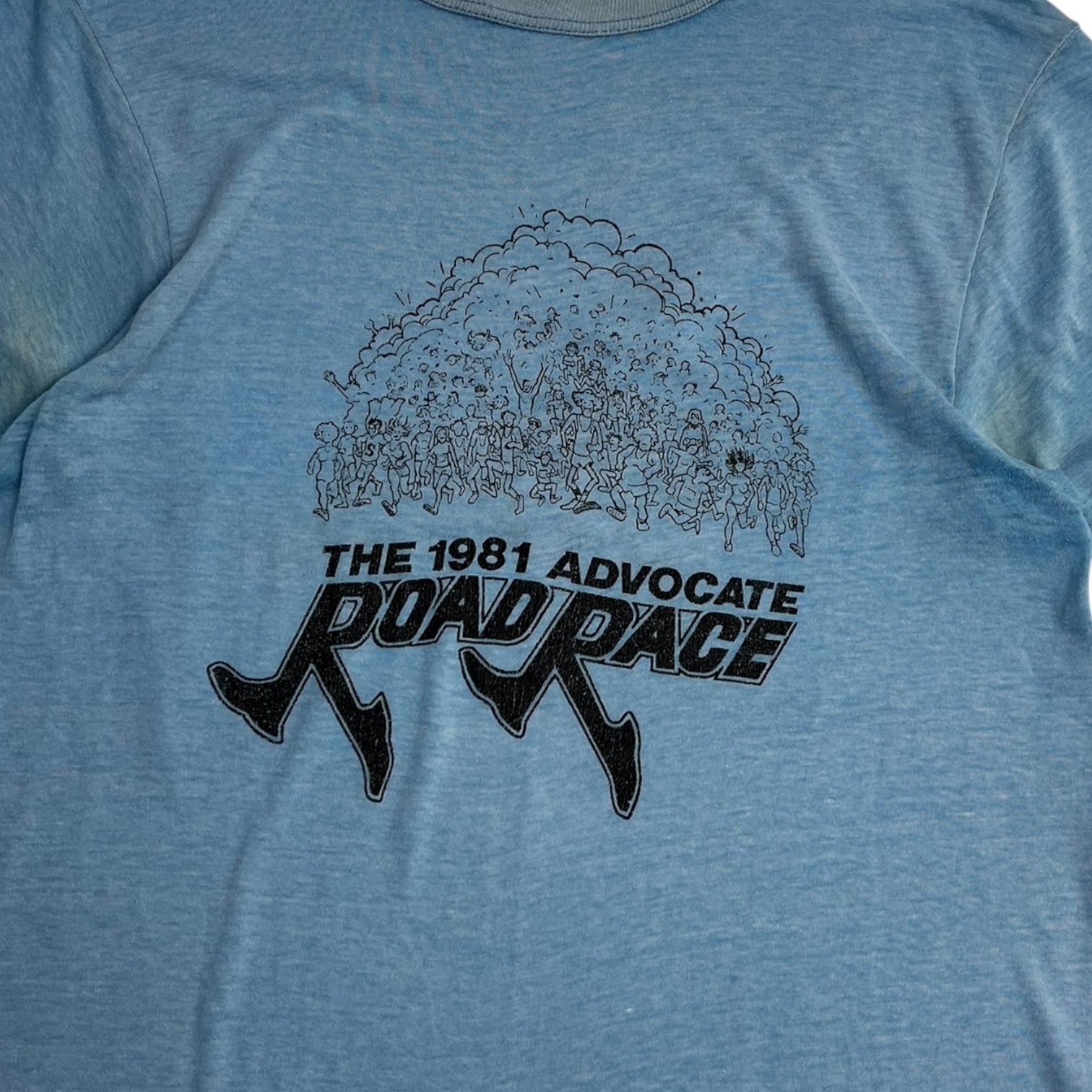 1981 “The Advocate Road Race” T-Shirt Faded Baby Blue