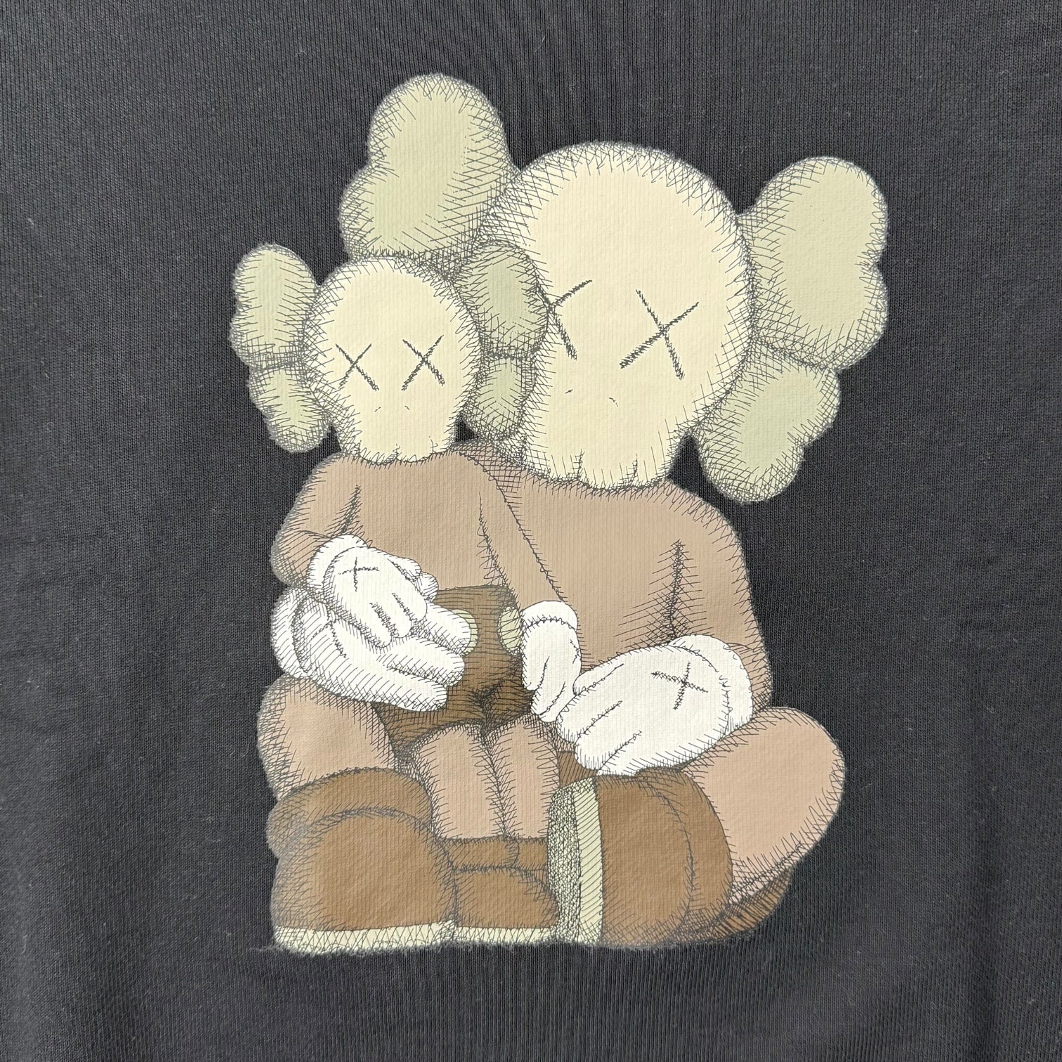 Kaws x Uniqlo L/S Crewneck Black