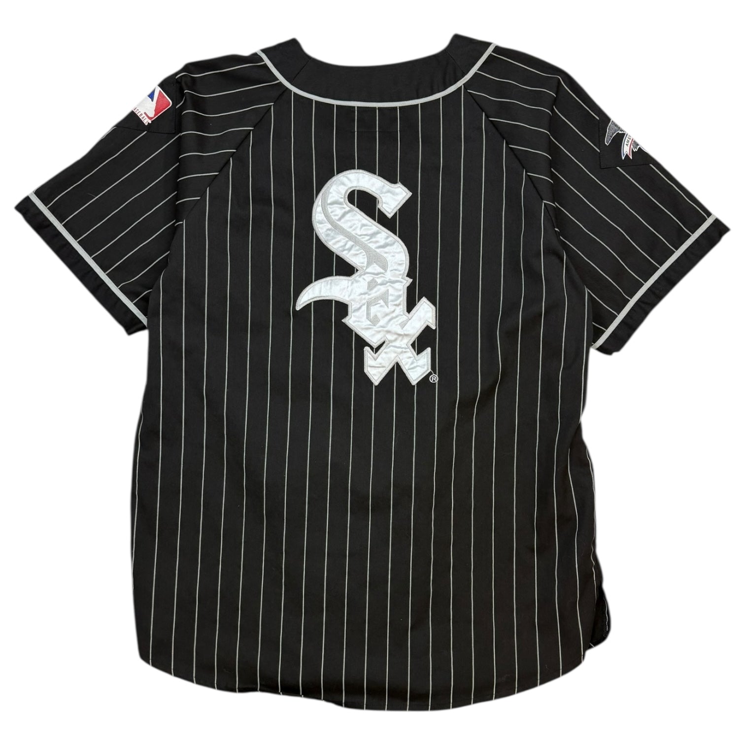 Vintage Chicago White Sox Starter Pinstripe Jersey Black