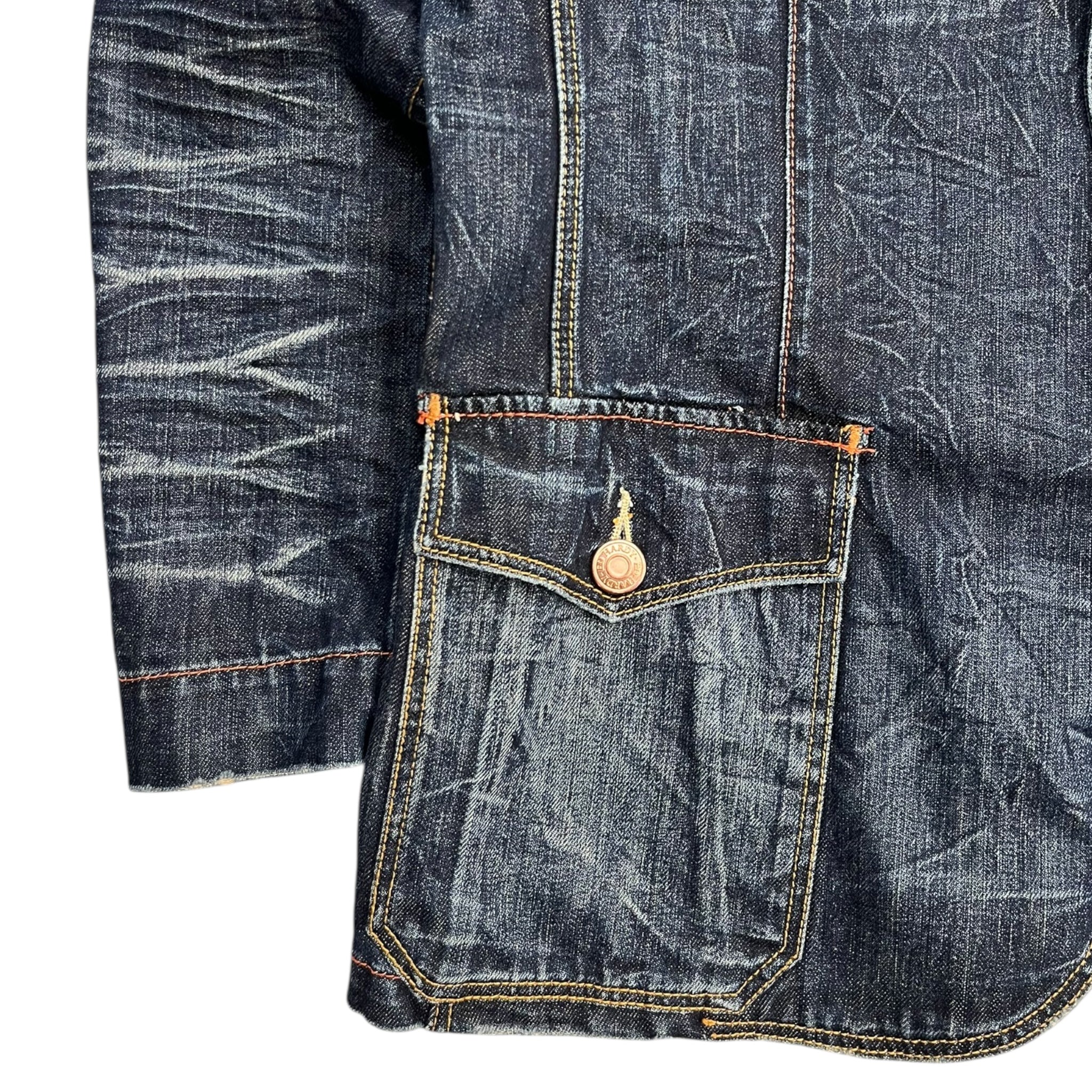 Vintage Y2K Ed Hardy Denim Blazer Jacket