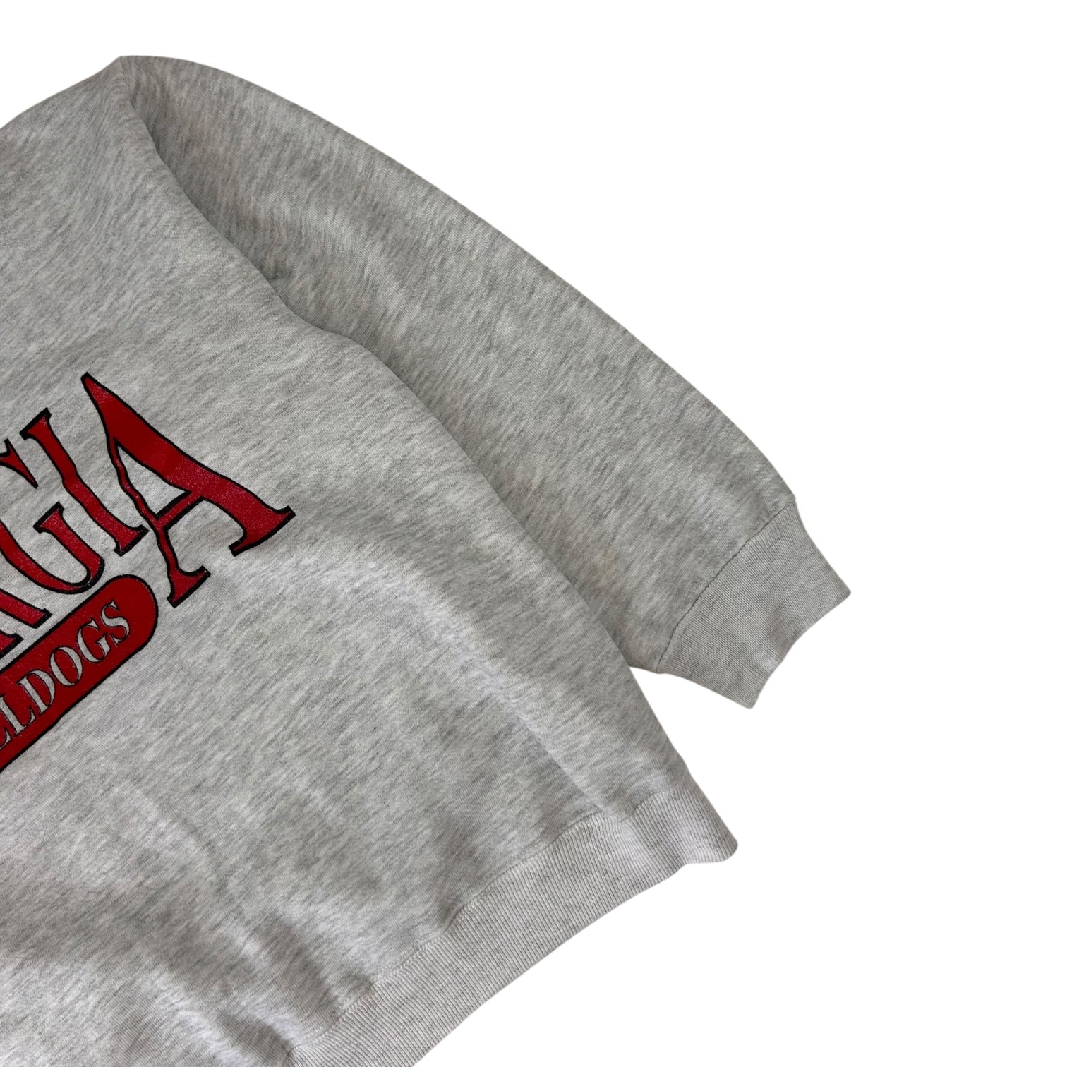 Vintage University of Georgia Bulldogs Crewneck Sweater Grey