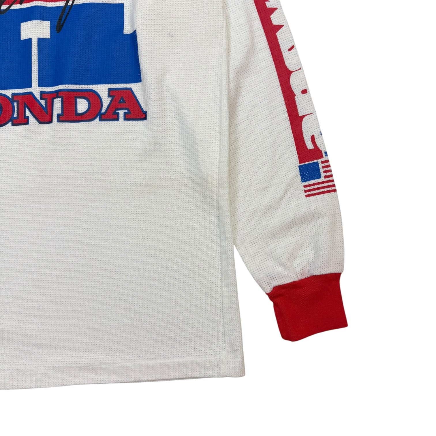 Vintage Honda Answer Motorcross Thermal L/S Tee White/Red