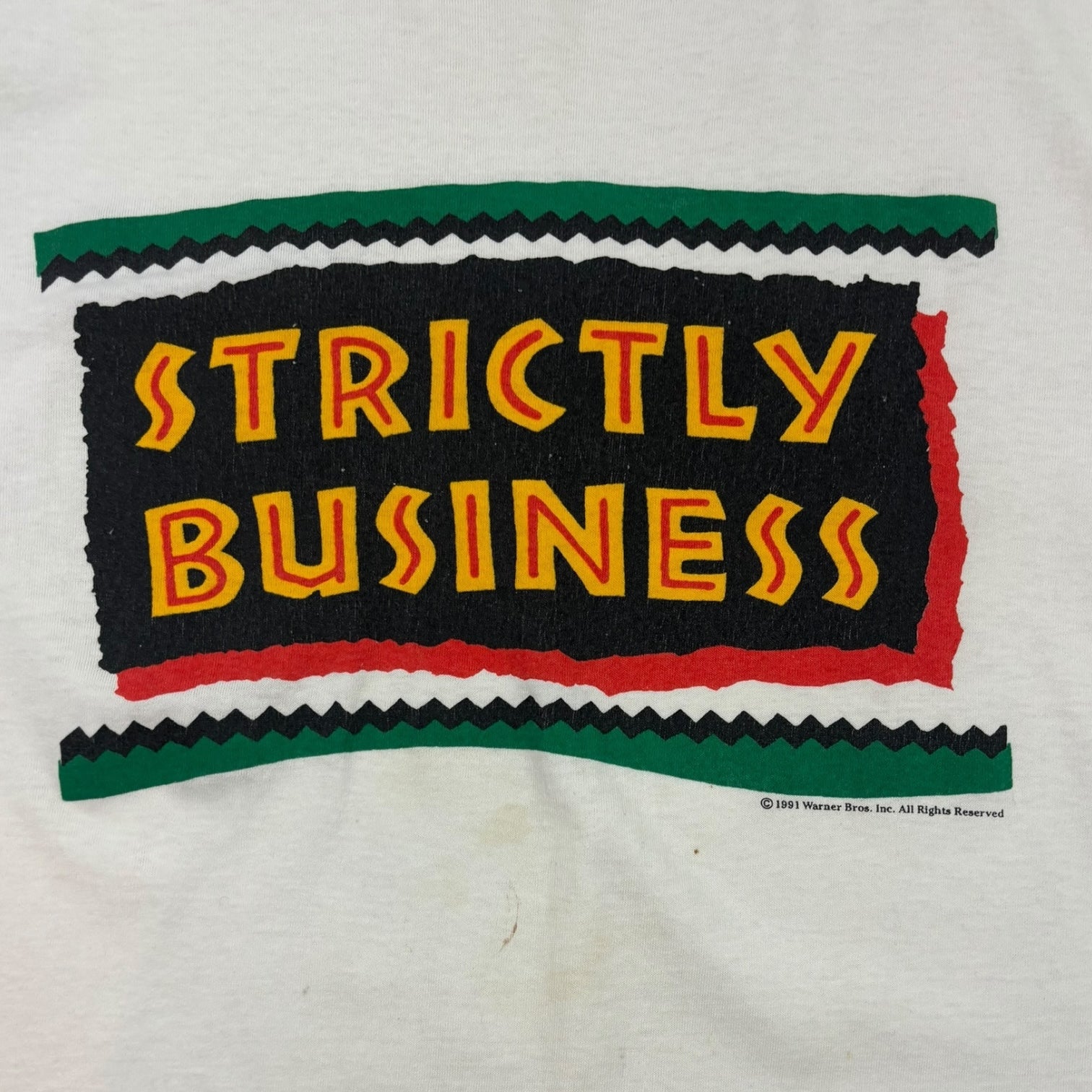 Vintage 1991 Strictly Business Promo T-Shirt White