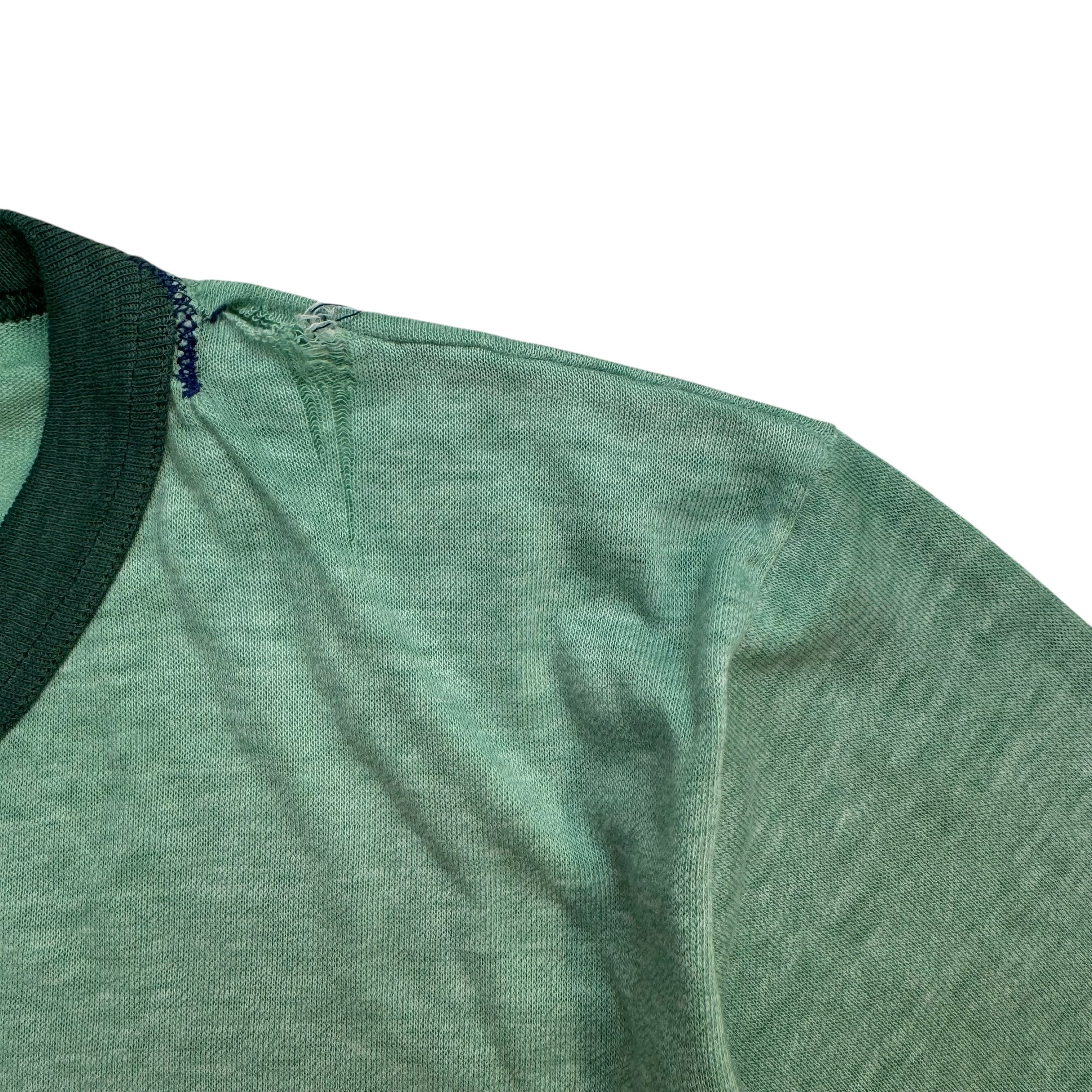 Vintage 1970's University Of Alberta Tee Faded Green