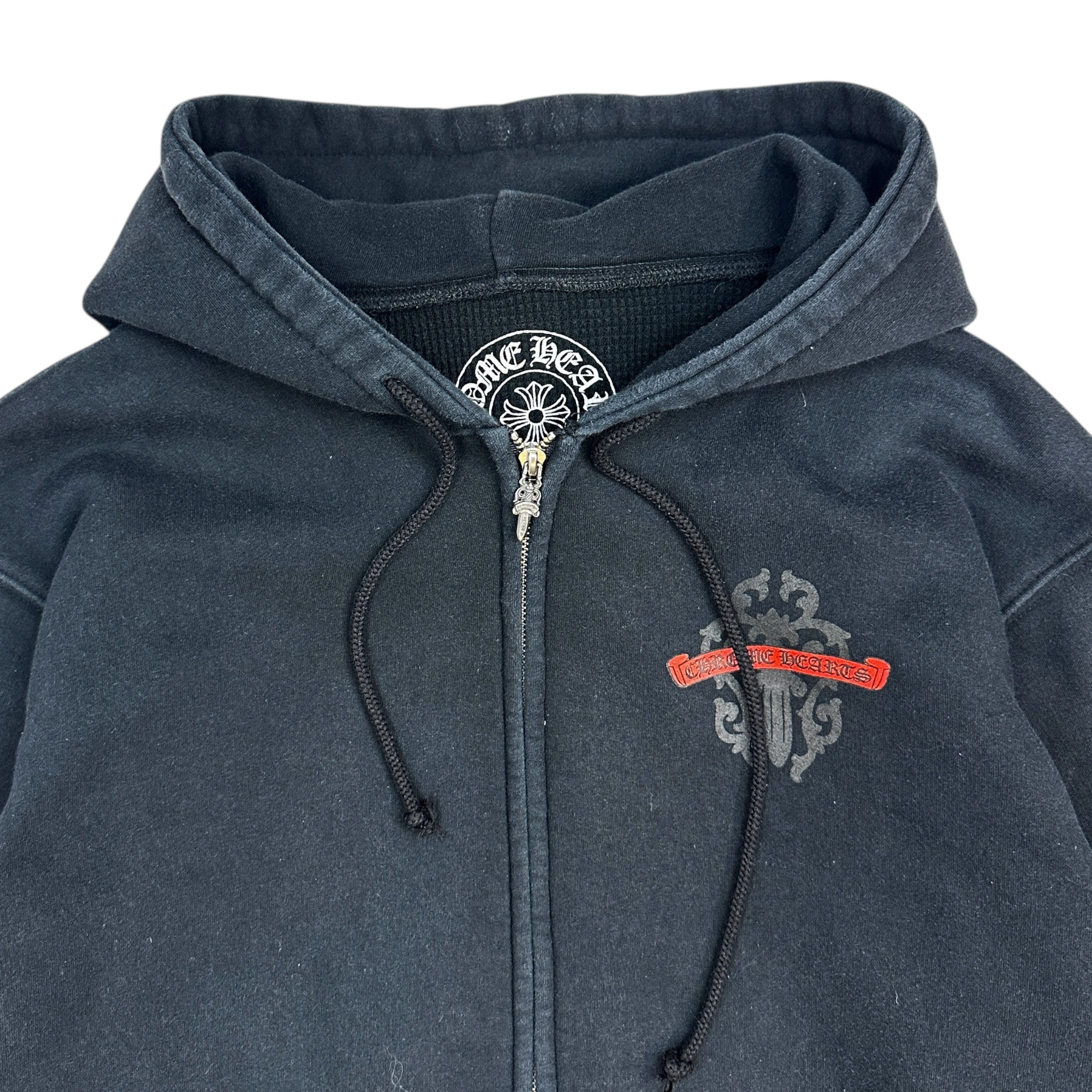 Vintage Chrome Hearts Thermal Lined Zip-Up Dagger Hoodie