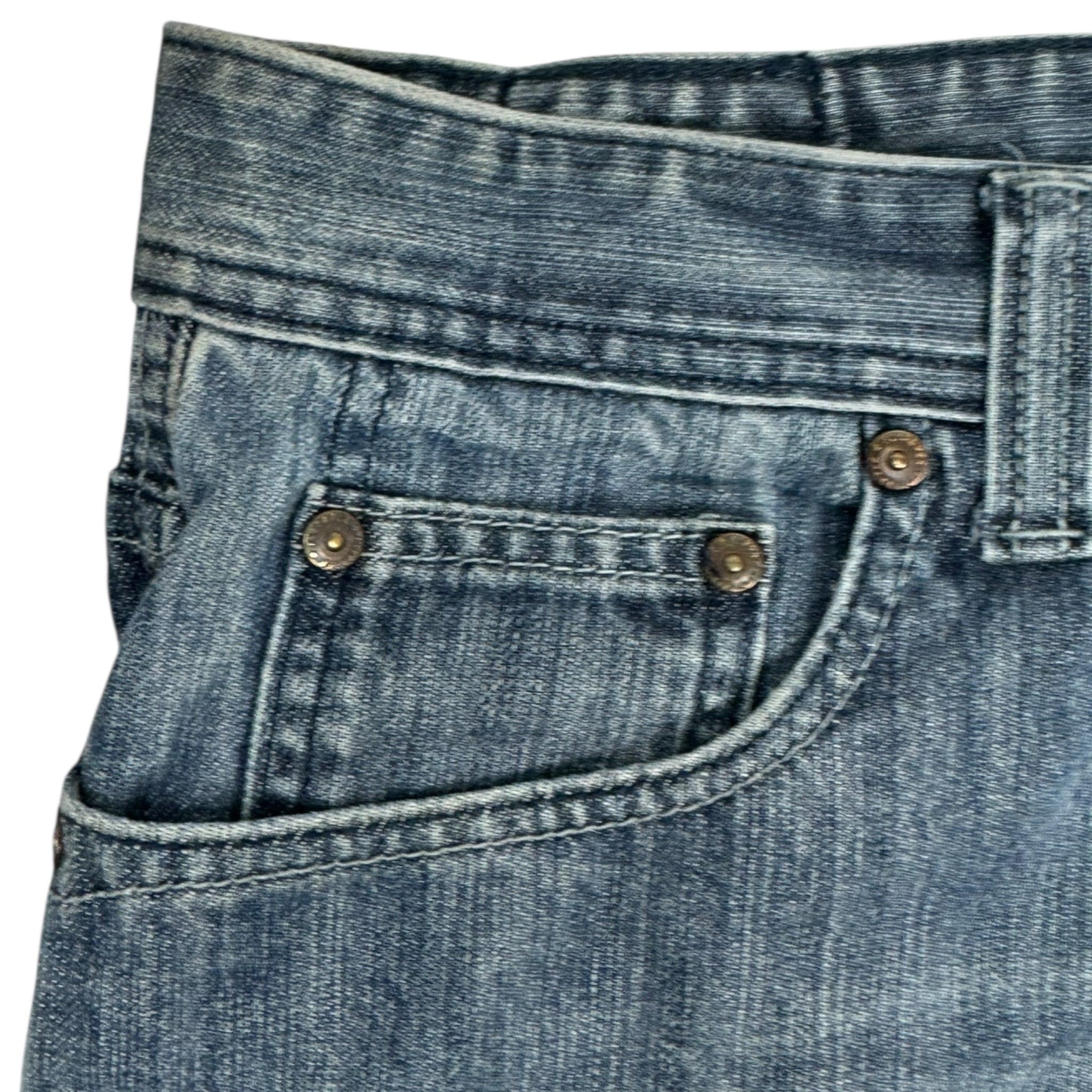 Y2K Flypaper Embroidered Euro Denim Blue Bottoms