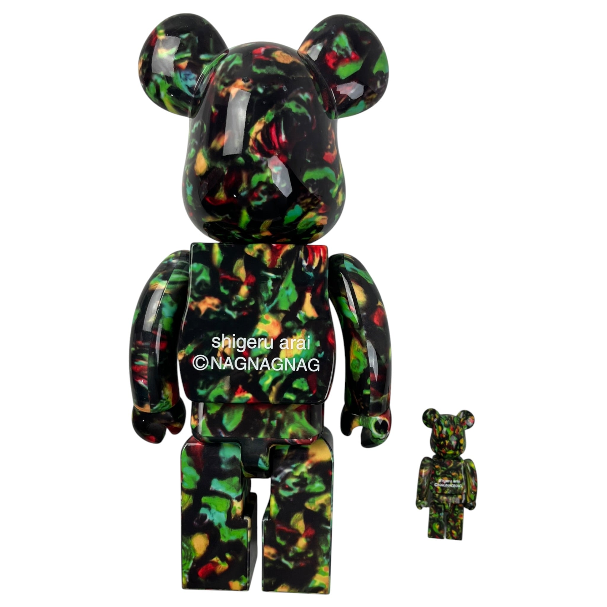 Bearbrick Nagnagnag 100% + 400% 4 Eyes Green
