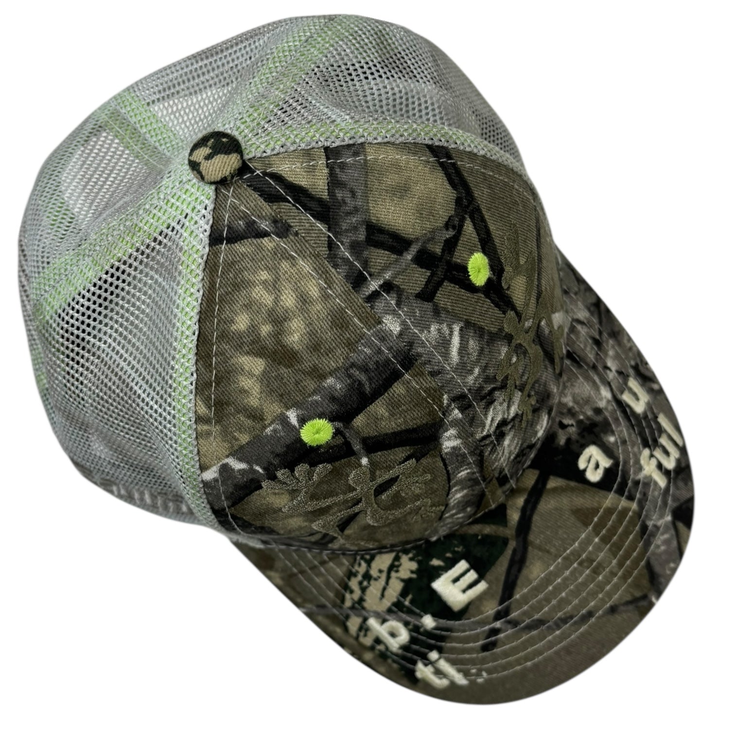 b.Eautiful Biyu Trucker StrapBack Hat Camo