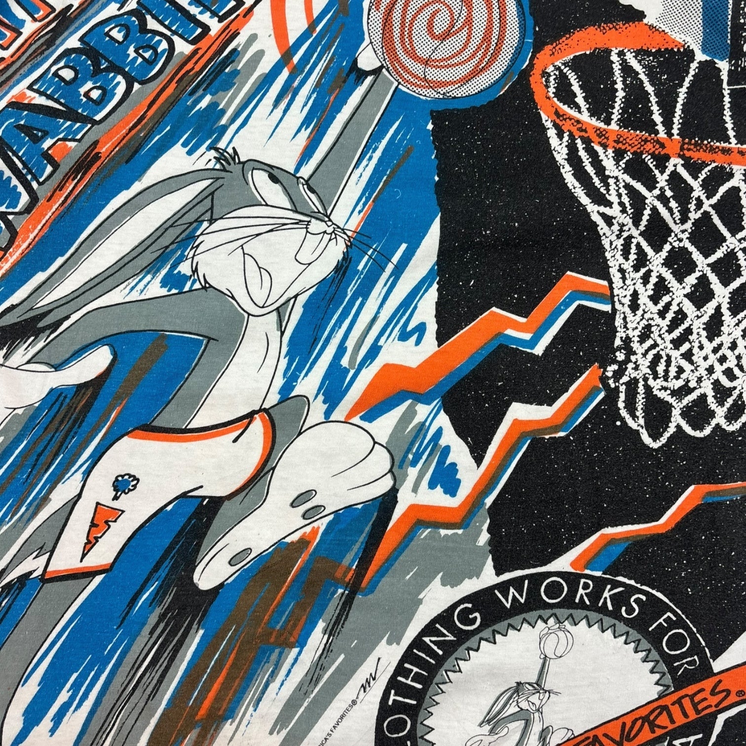 Vintage 1993 Bugs Bunny “America’s Favourite” Basketball AOP T-Shirt White