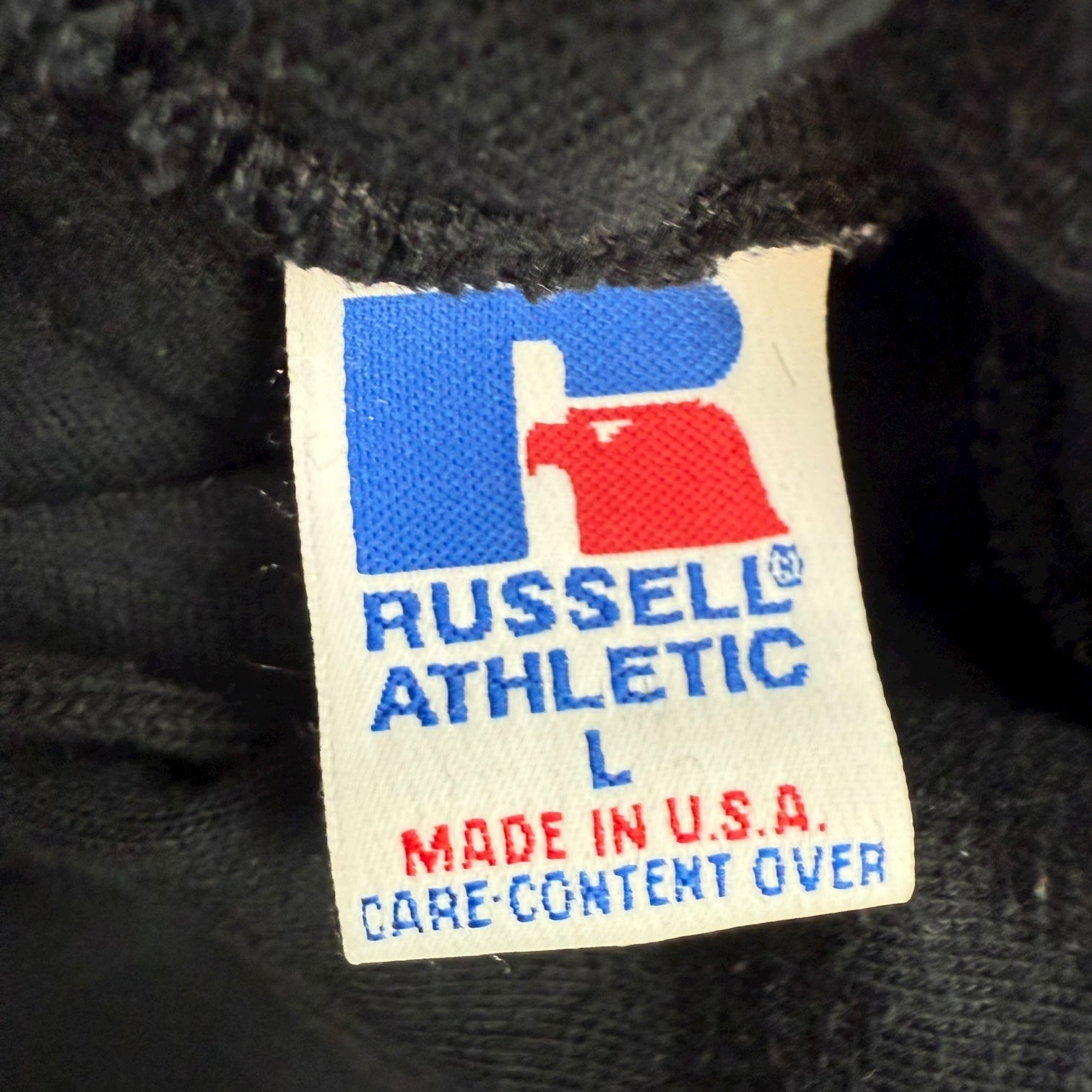 Vintage Russell Athletic Blank Hoodie Black
