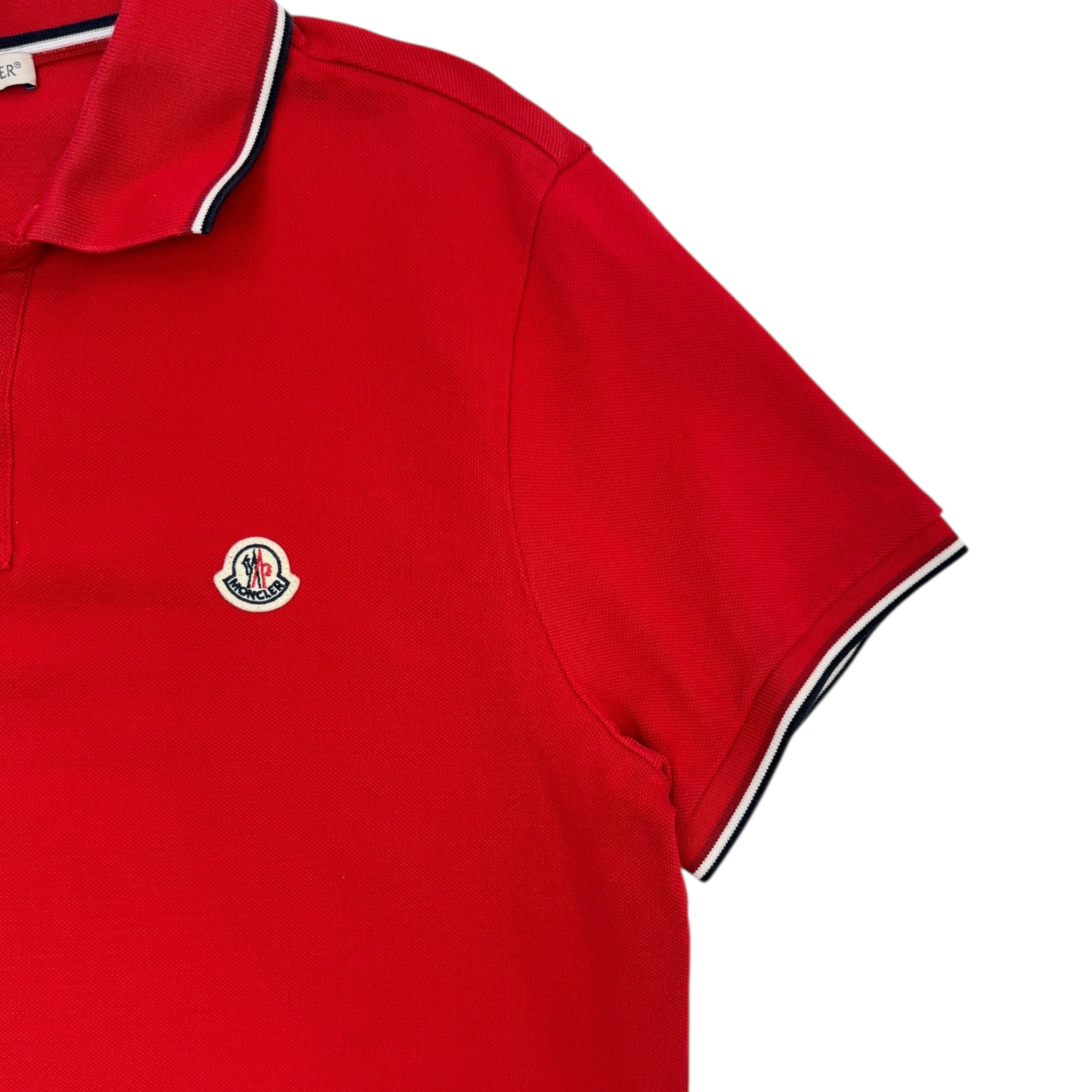 Monclear Tricolour-Trimmed Cotton Piquet Polo Shirt