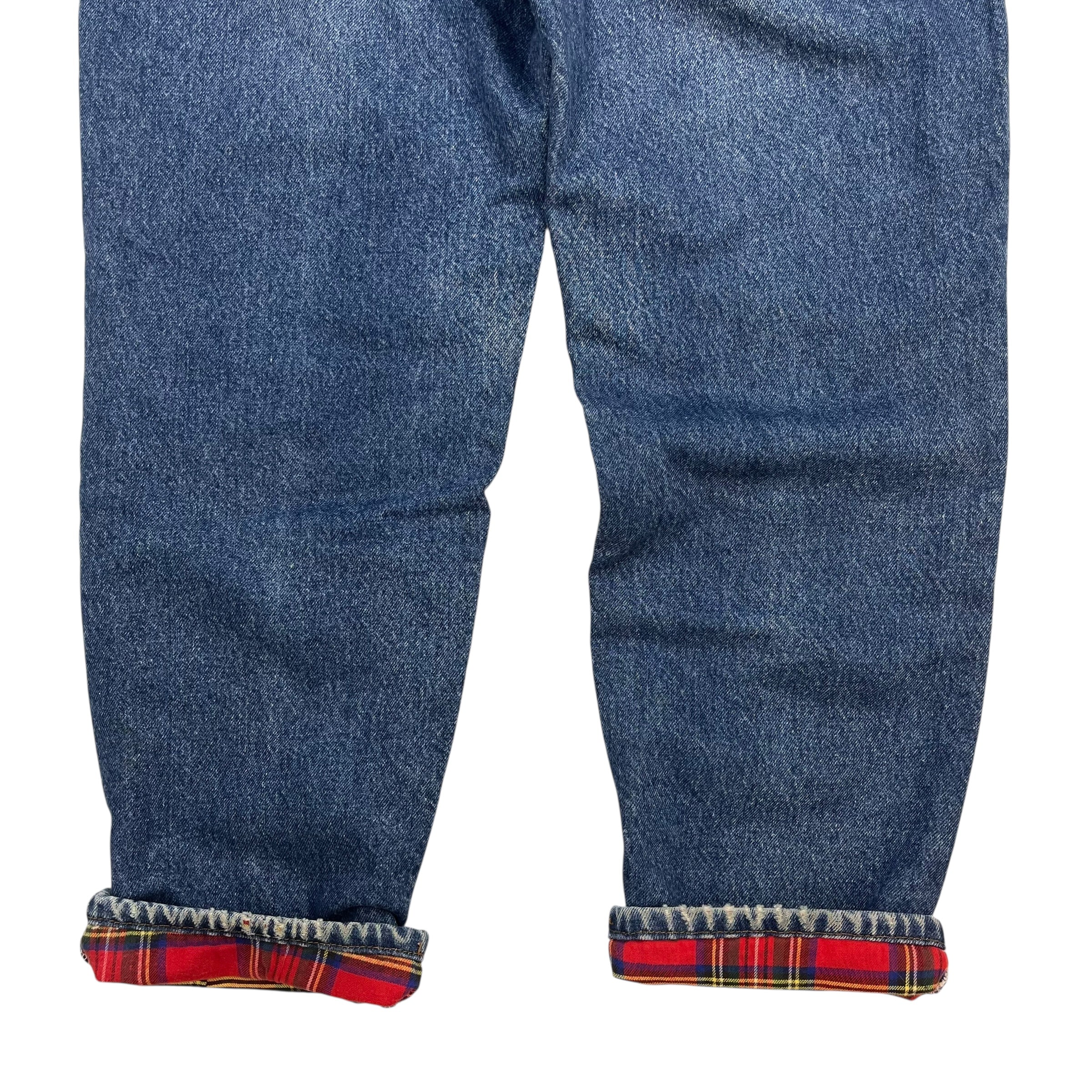 Vintage LL Bean Lined Denim Pants Dark Wash