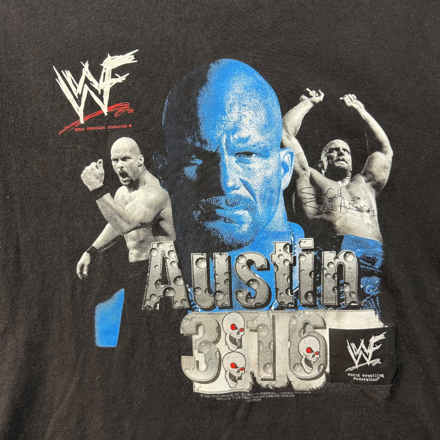 1998 WWF Stone Cold Steve Austin Tee Black