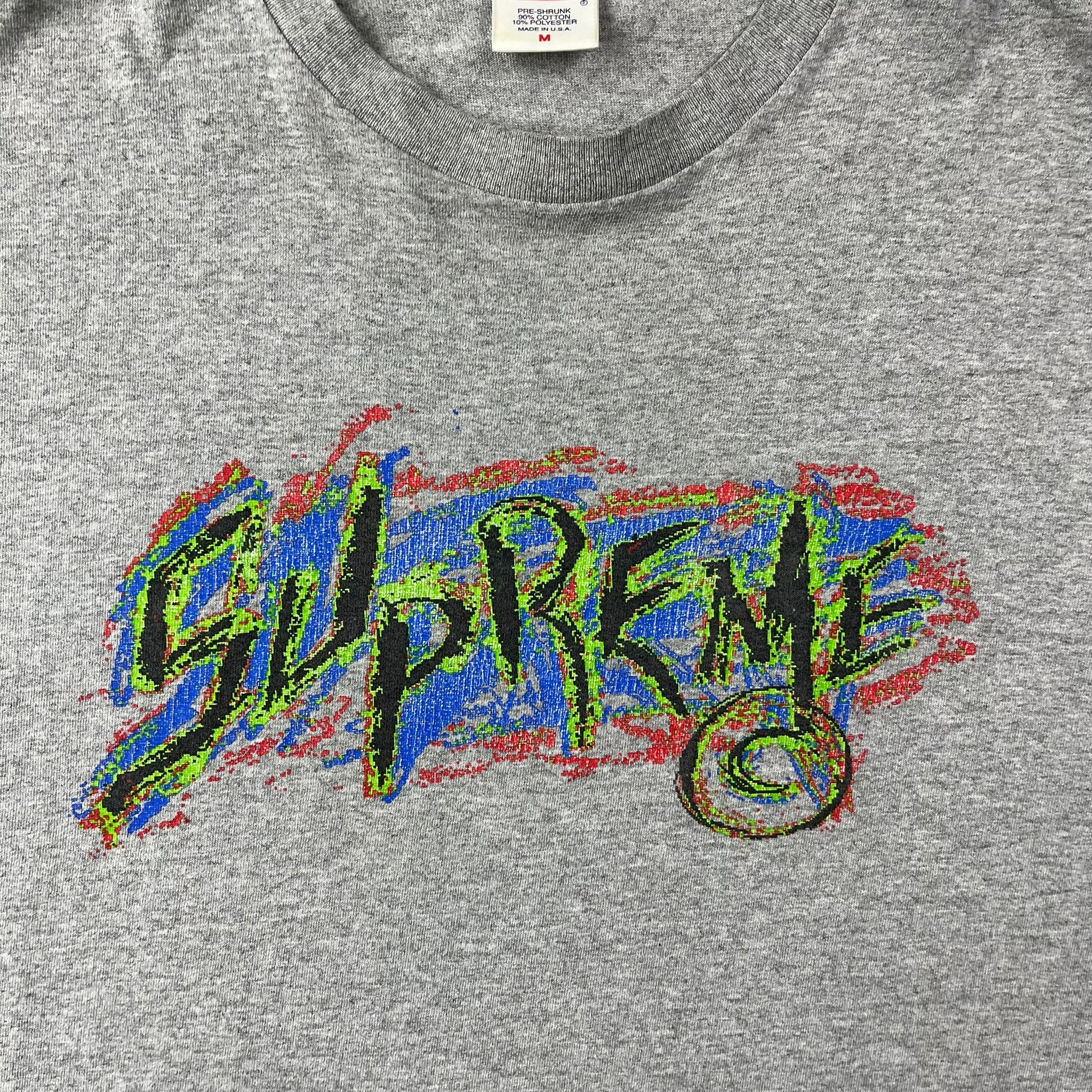 Supreme Scratch Logo Tee Grey