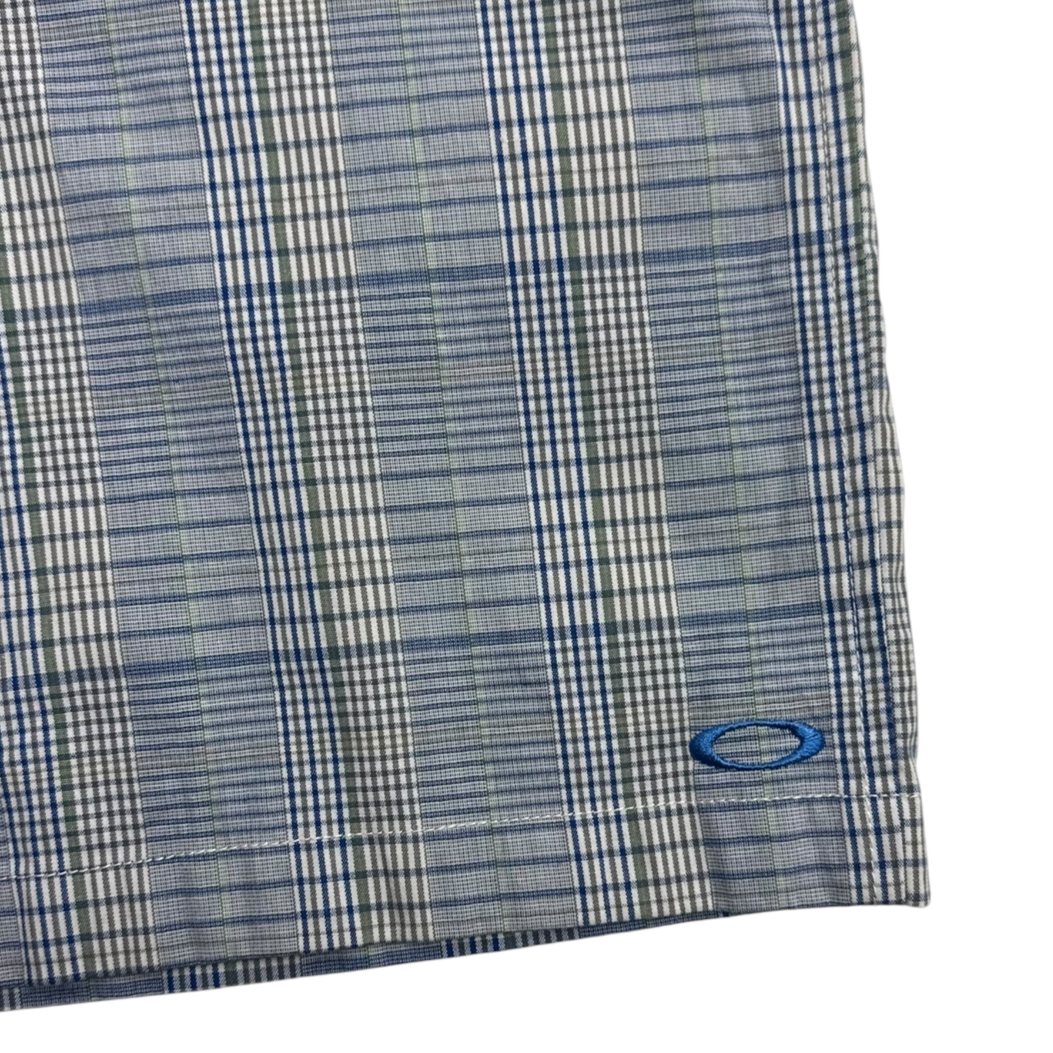 Y2K Oakley Blue Plaid Shorts