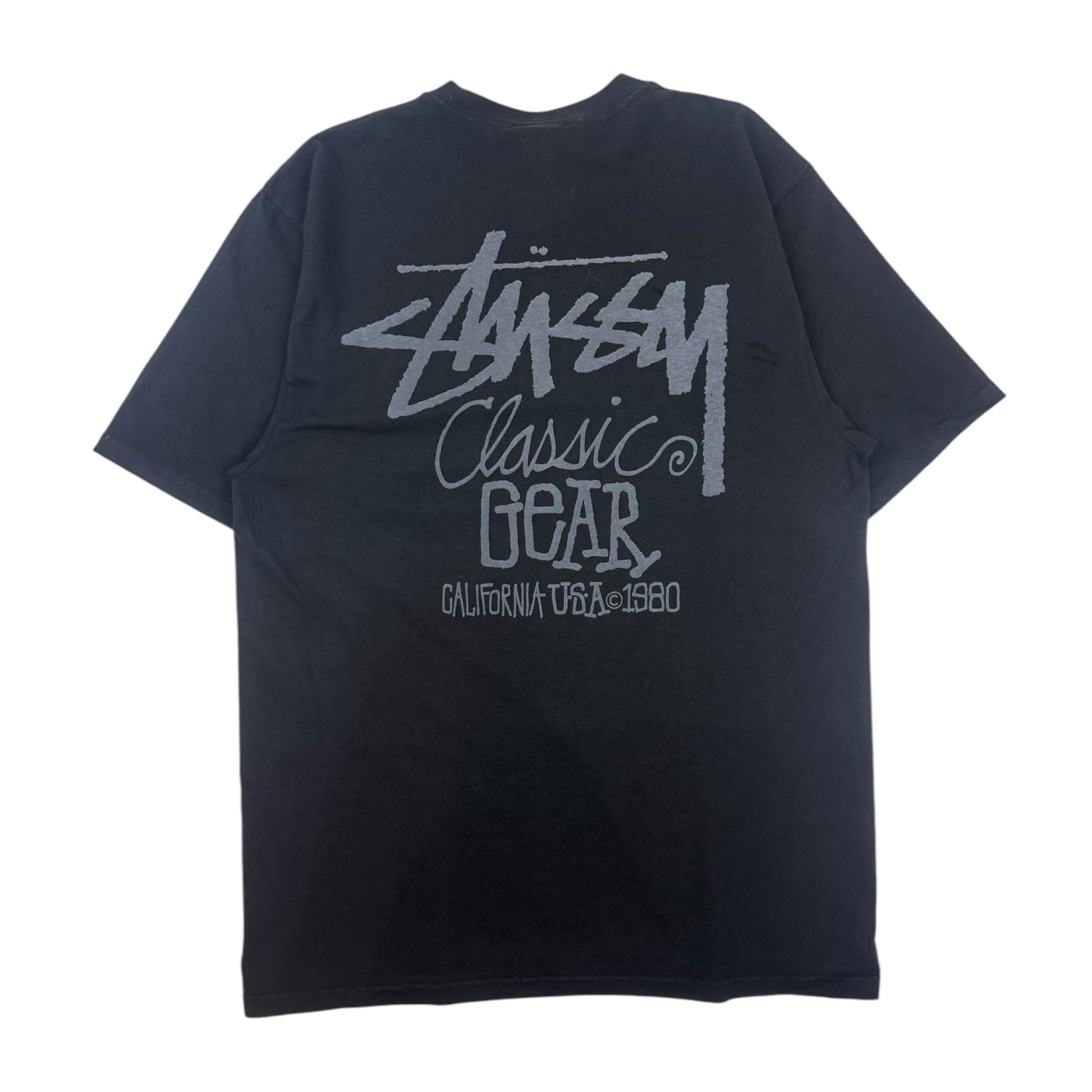 Stüssy Classic Gear Pigment Dyed T-Shirt Black