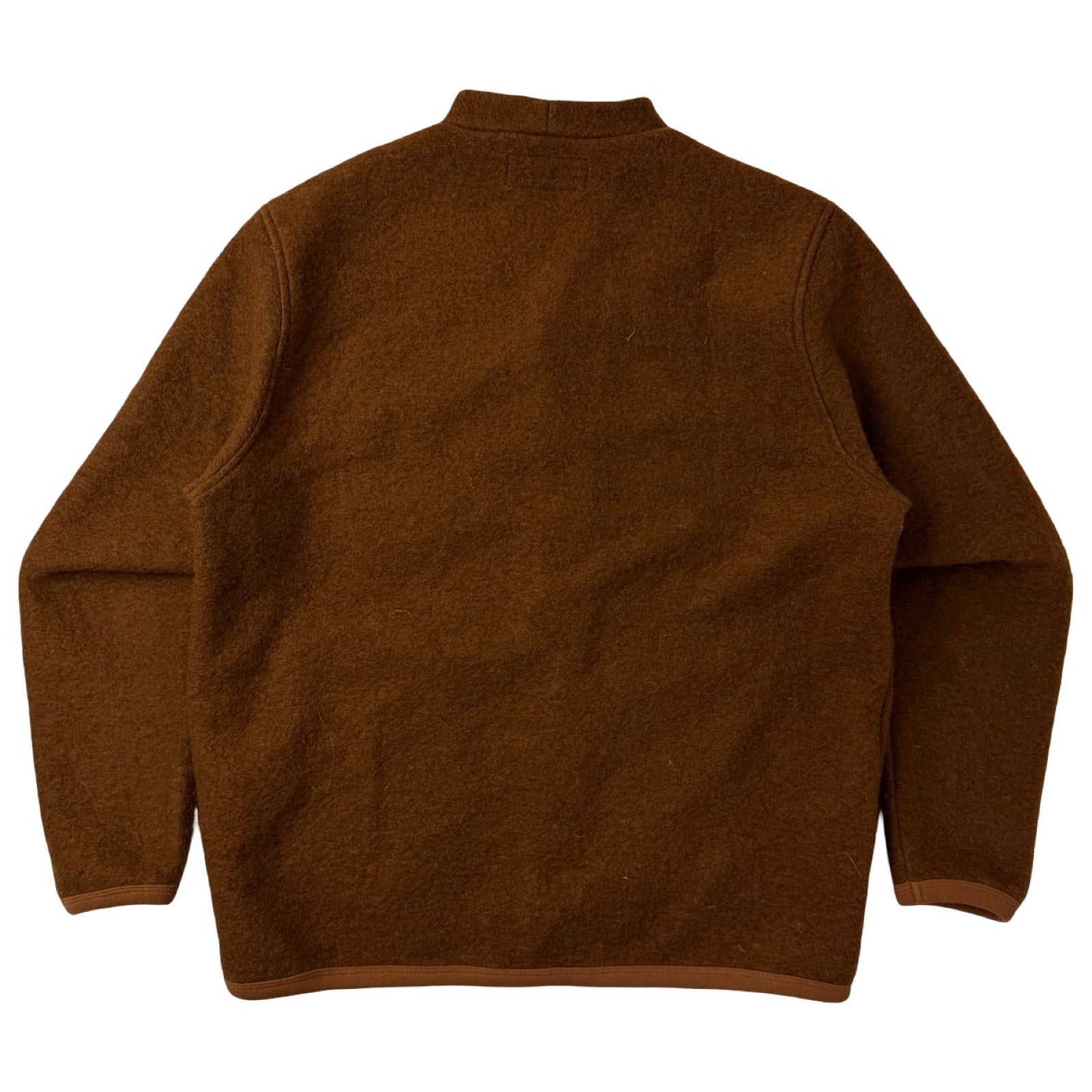 Universal Works Wool Fleece Cardigan Burnt Toffee