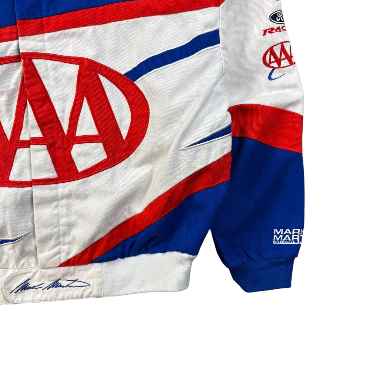 Vintage NASCAR Mark Martin Triple A Racing Jacket White
