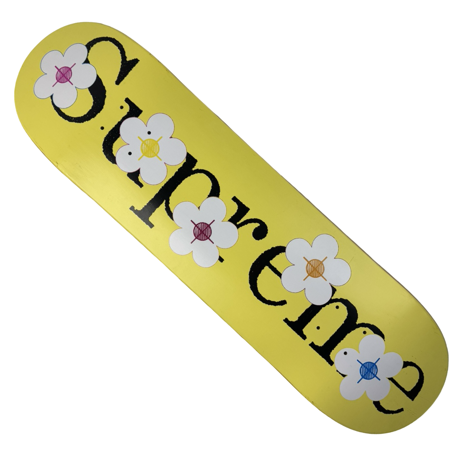 Supreme Flowers Skateboard Deck Yellow