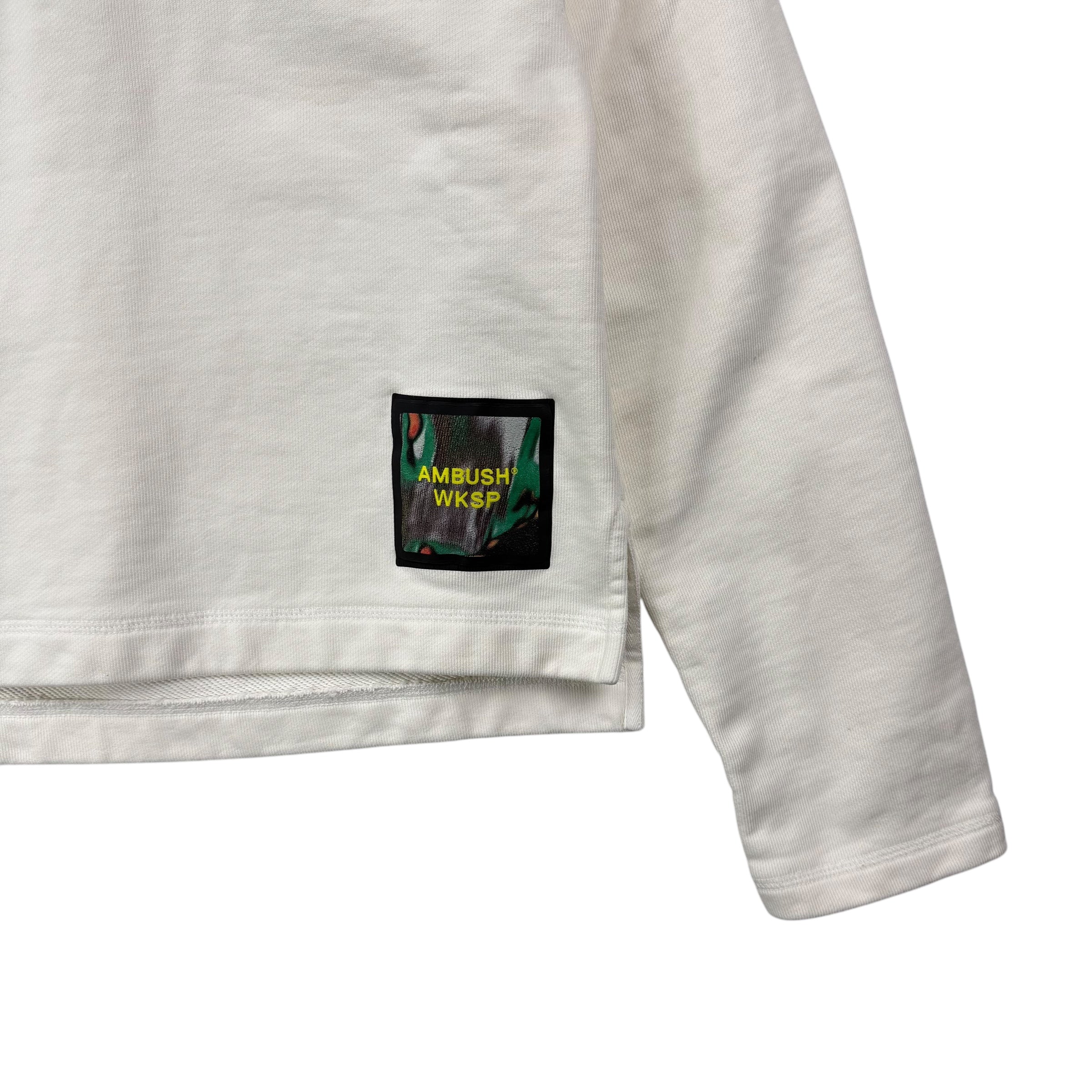 Ambush Wrkshp Cropped Hoodie White