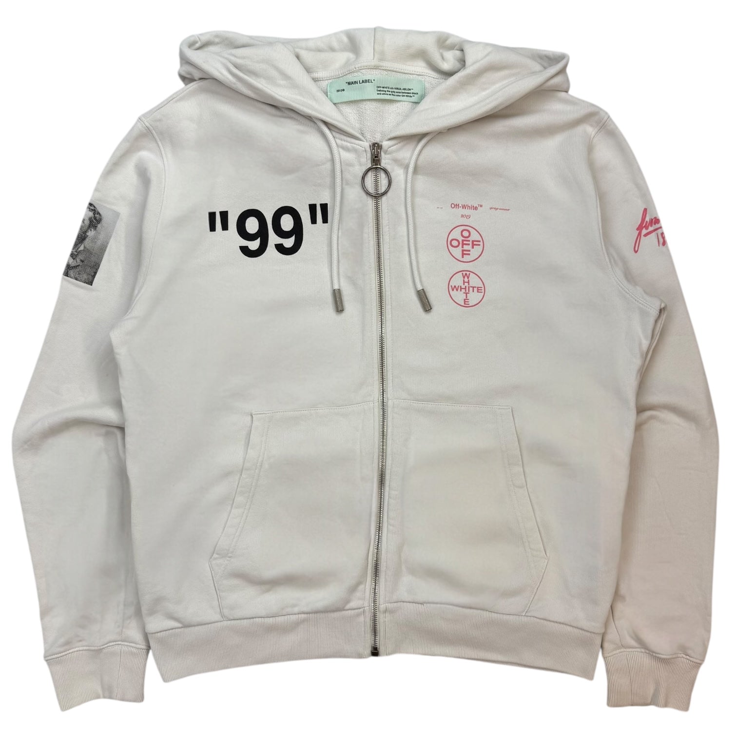 Off-White Boat Zip Up Hoodie White