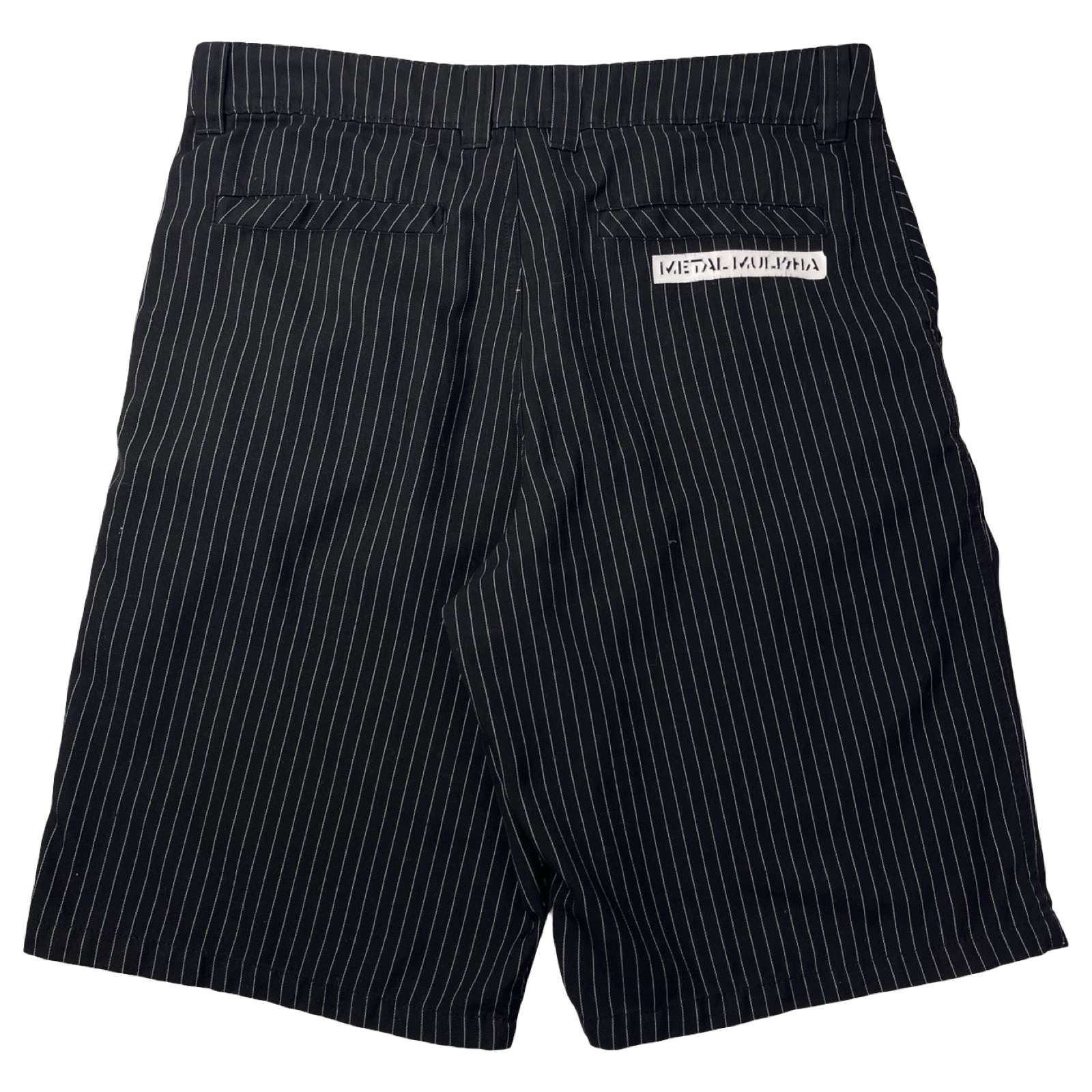 Vintage Y2K Metal Mulisha Pinstripe Shorts Black