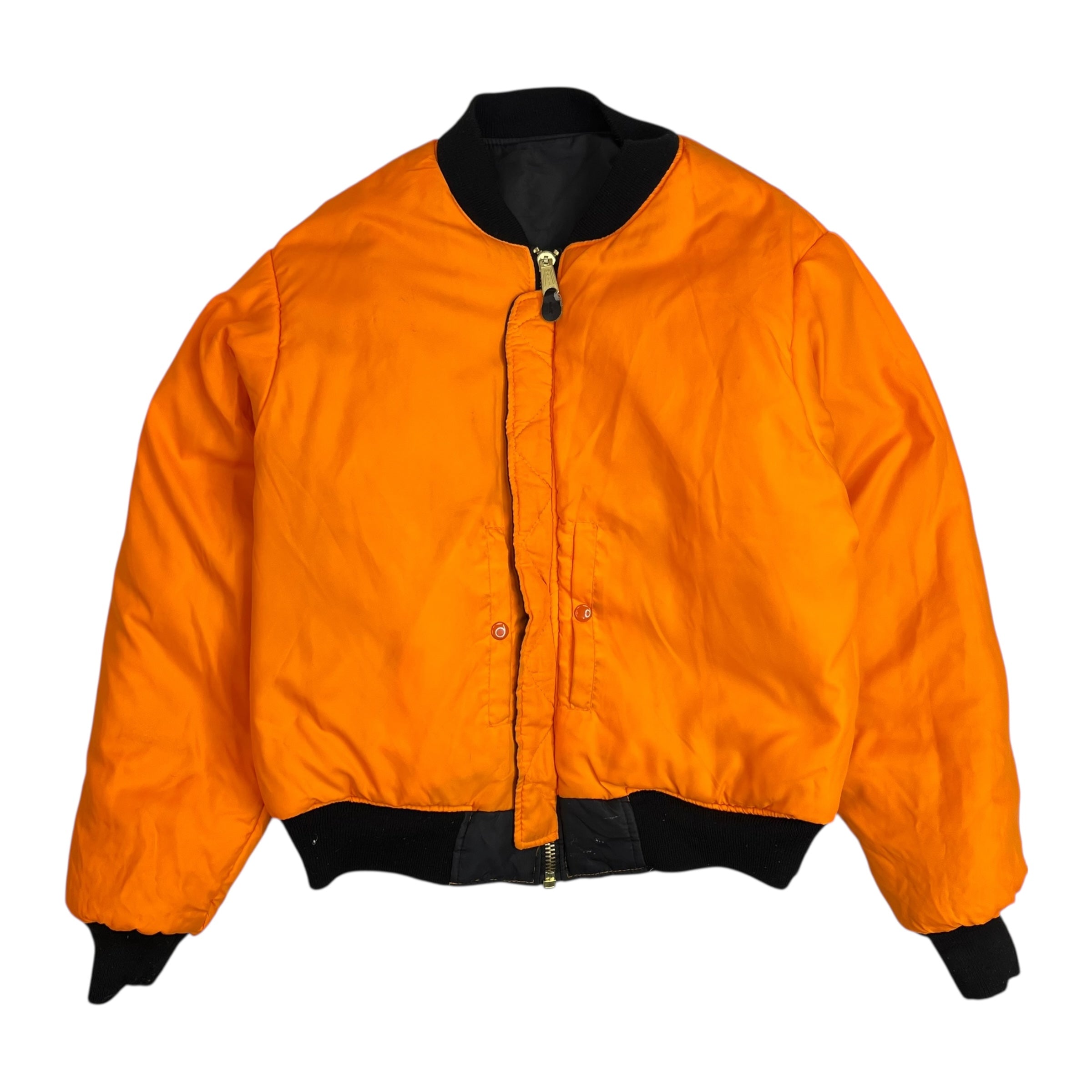 Vintage Rothco Reversible Bomber Jacket Black/Orange