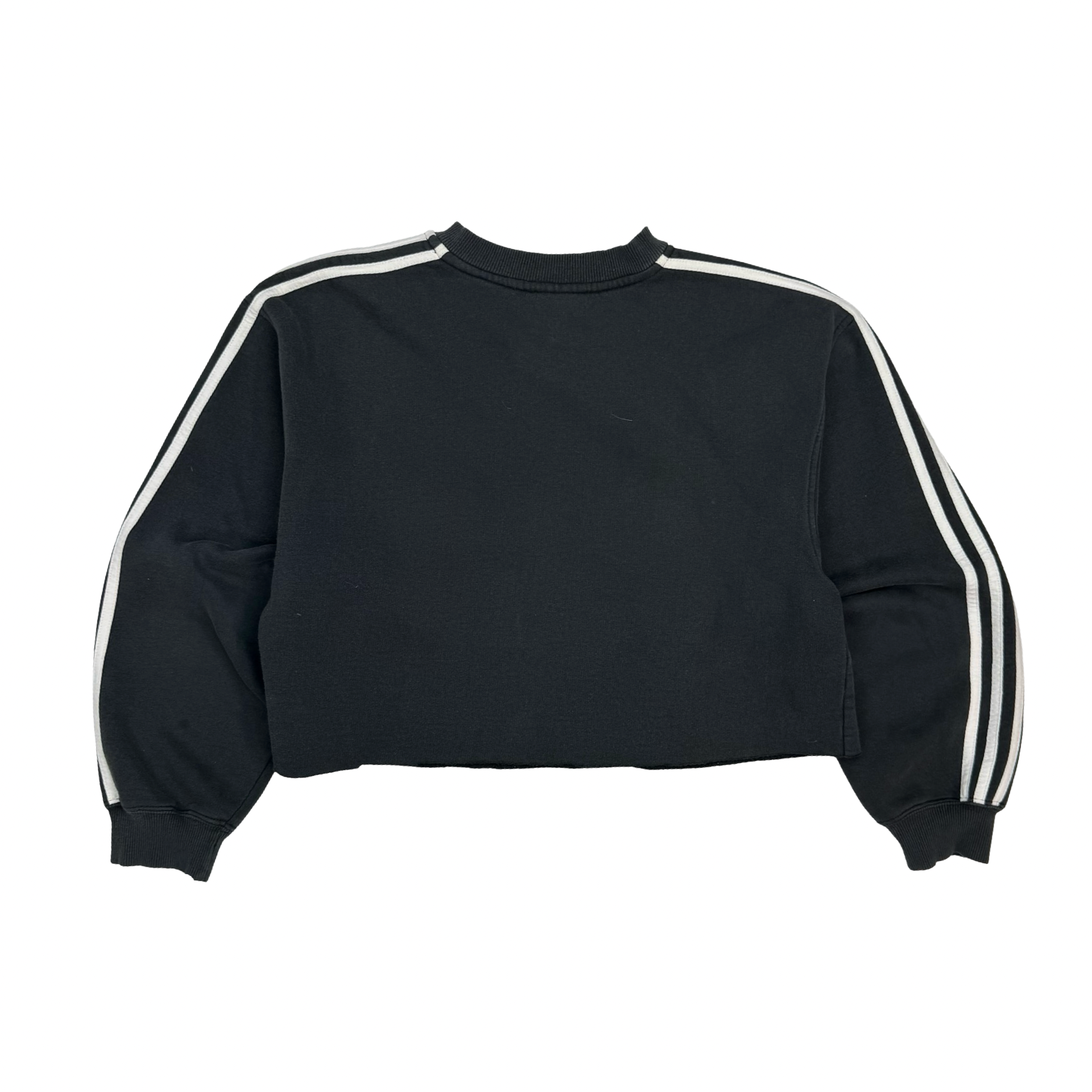 (W) Vintage Adidas Cropped Crewneck Sweater Black