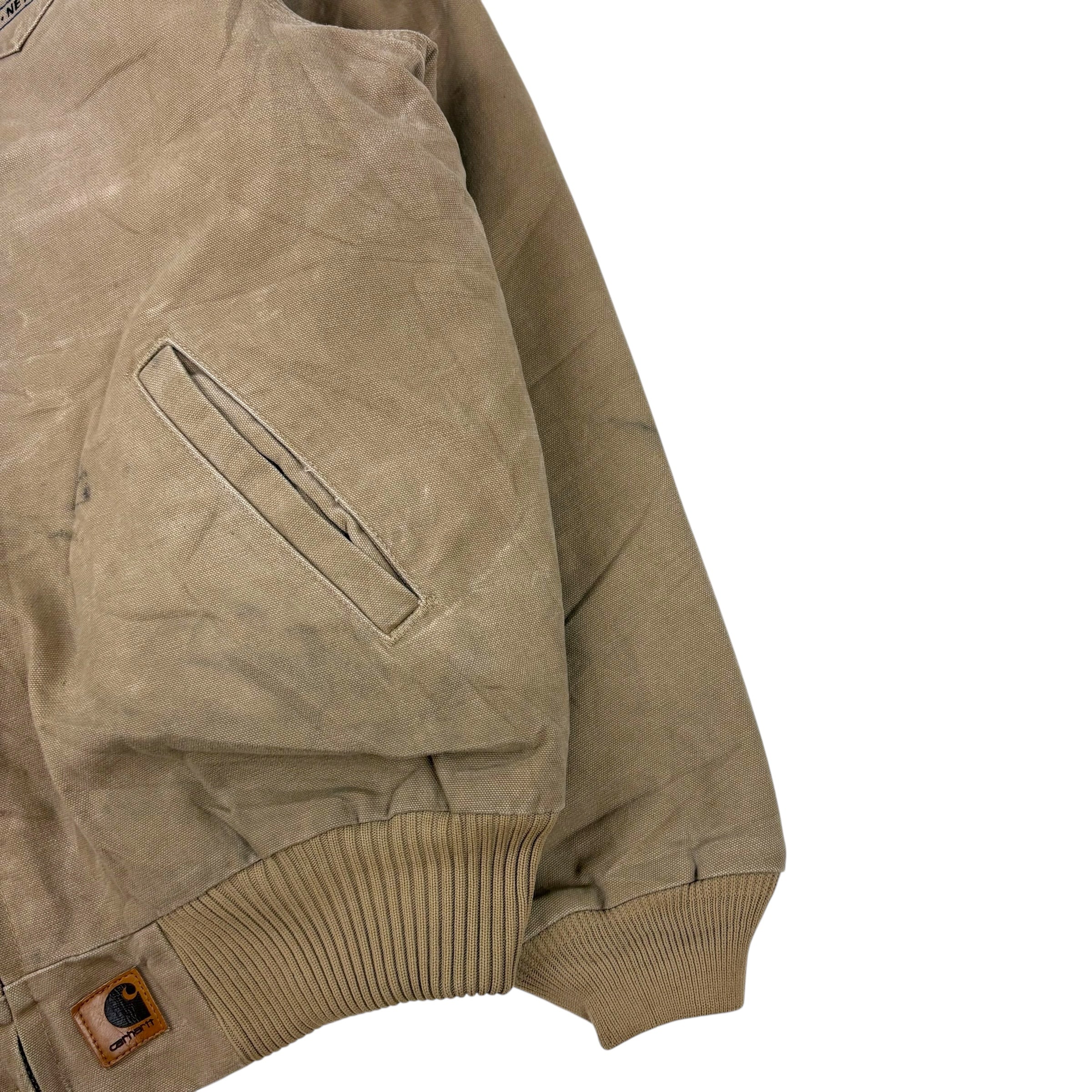 Vintage Carhartt Sante Fe Bomber Quilted Jacket Beige