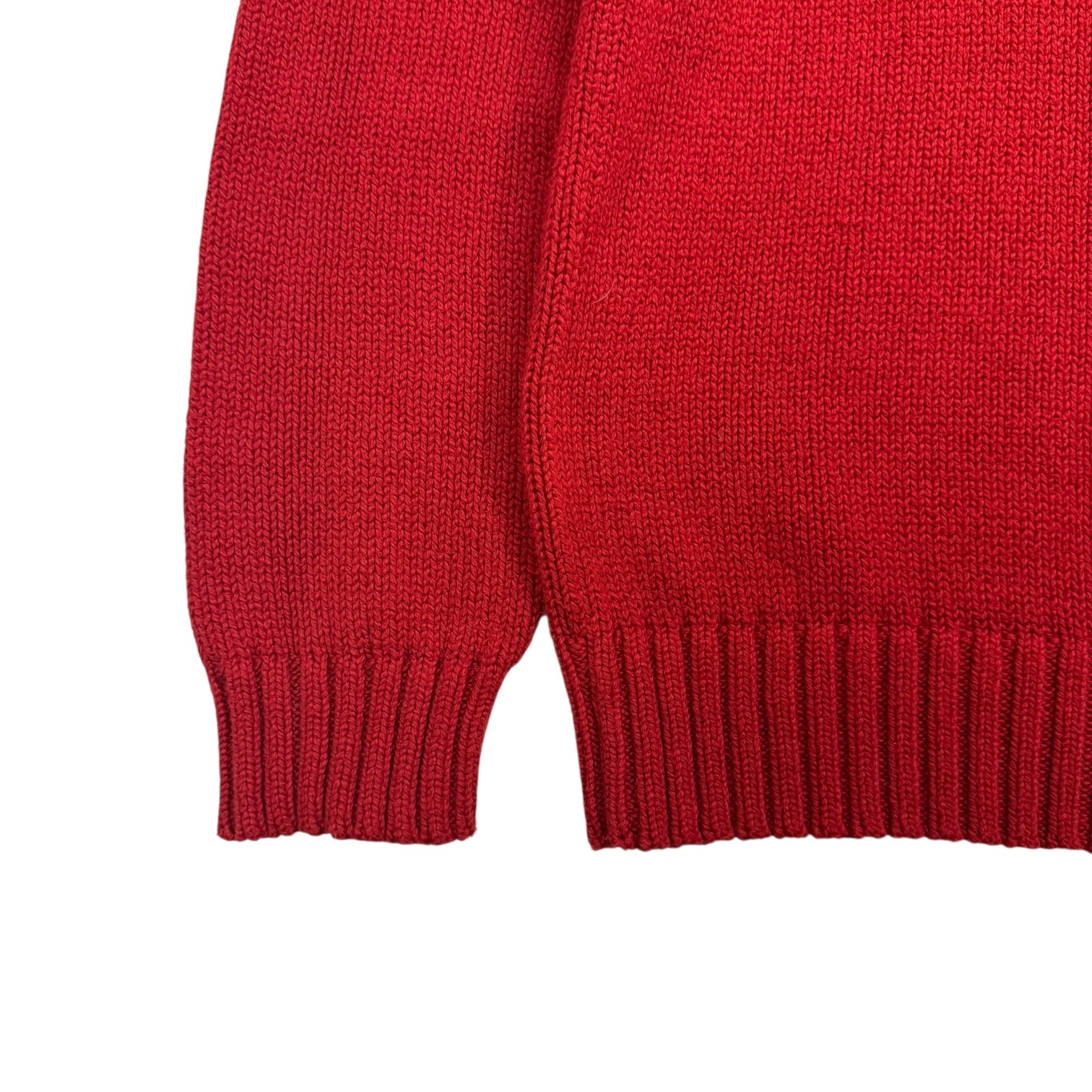 Vintage Polo Ralph Lauren Quarter Zip Knit Sweater Red