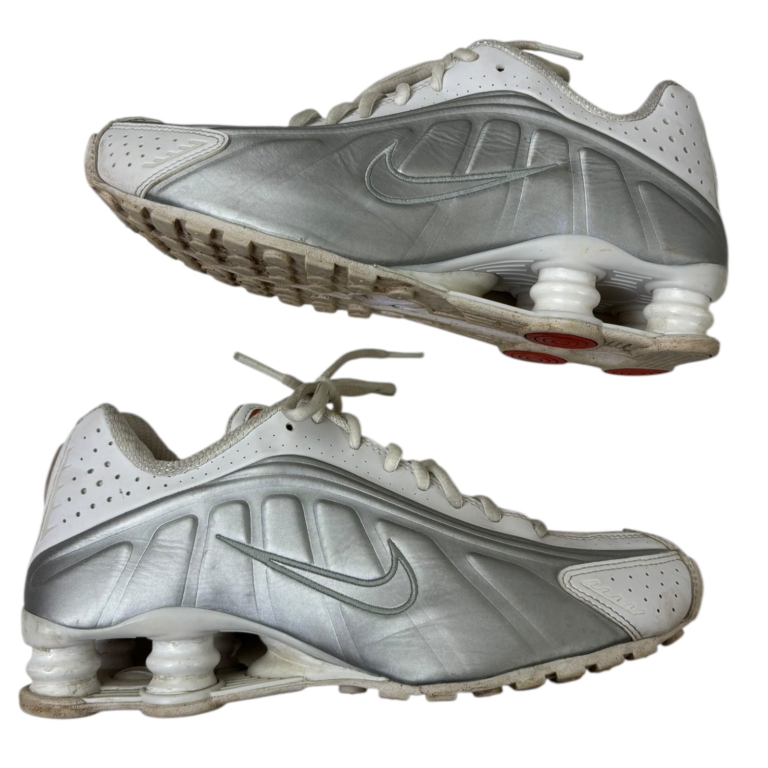 Nike Shox R4 White Metallic Silver (W) (Used)