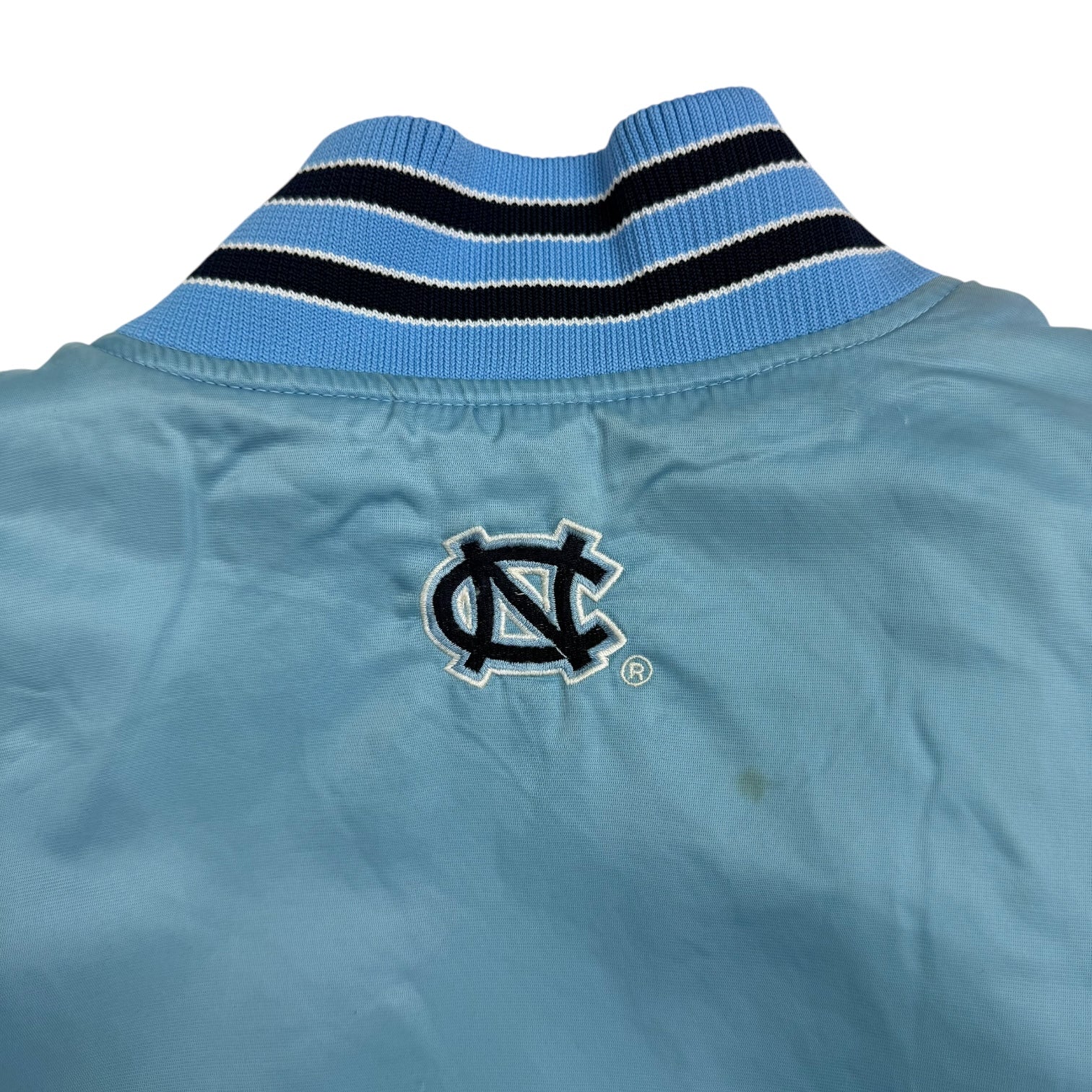 Vintage North Carolina Tarheels Bomber Jacket Light Blue