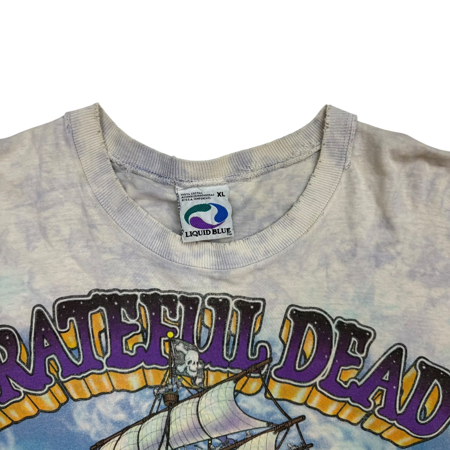 1993 Liquid Blue Grateful Dead Ship Of Fools Tee White